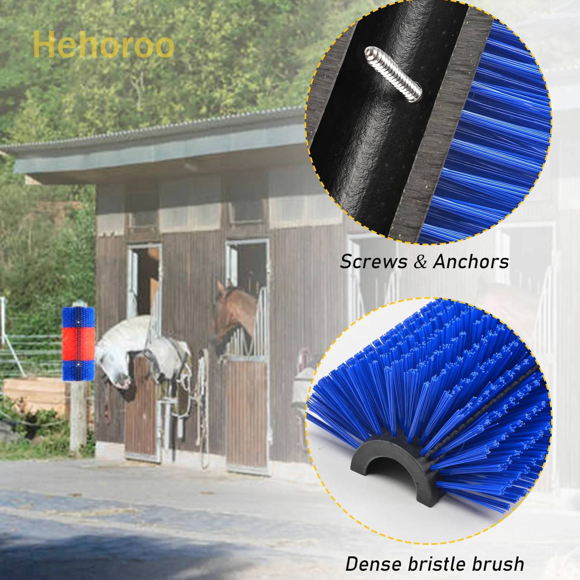 4 cepillos para rascar ganado, herramienta antipicazón para ganado, cepillos de caballo, alivia la picazón de espalda en el ganado, adecuado para caballo, ganado, cerdo, oveja (rojo)