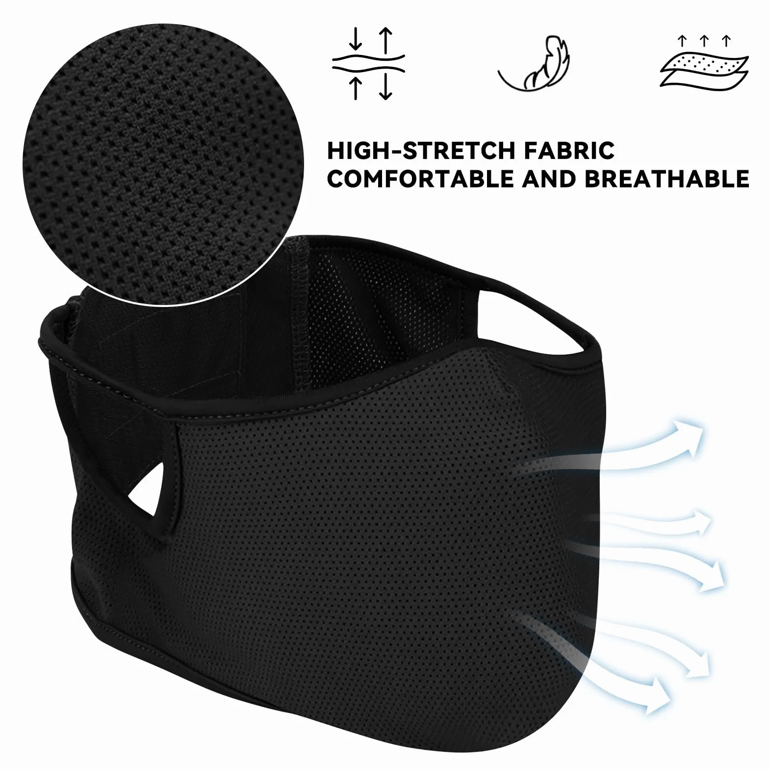 Máscara de disparo de silicona media cara táctica multifuncional transpirable para paintball tiro CS negro M