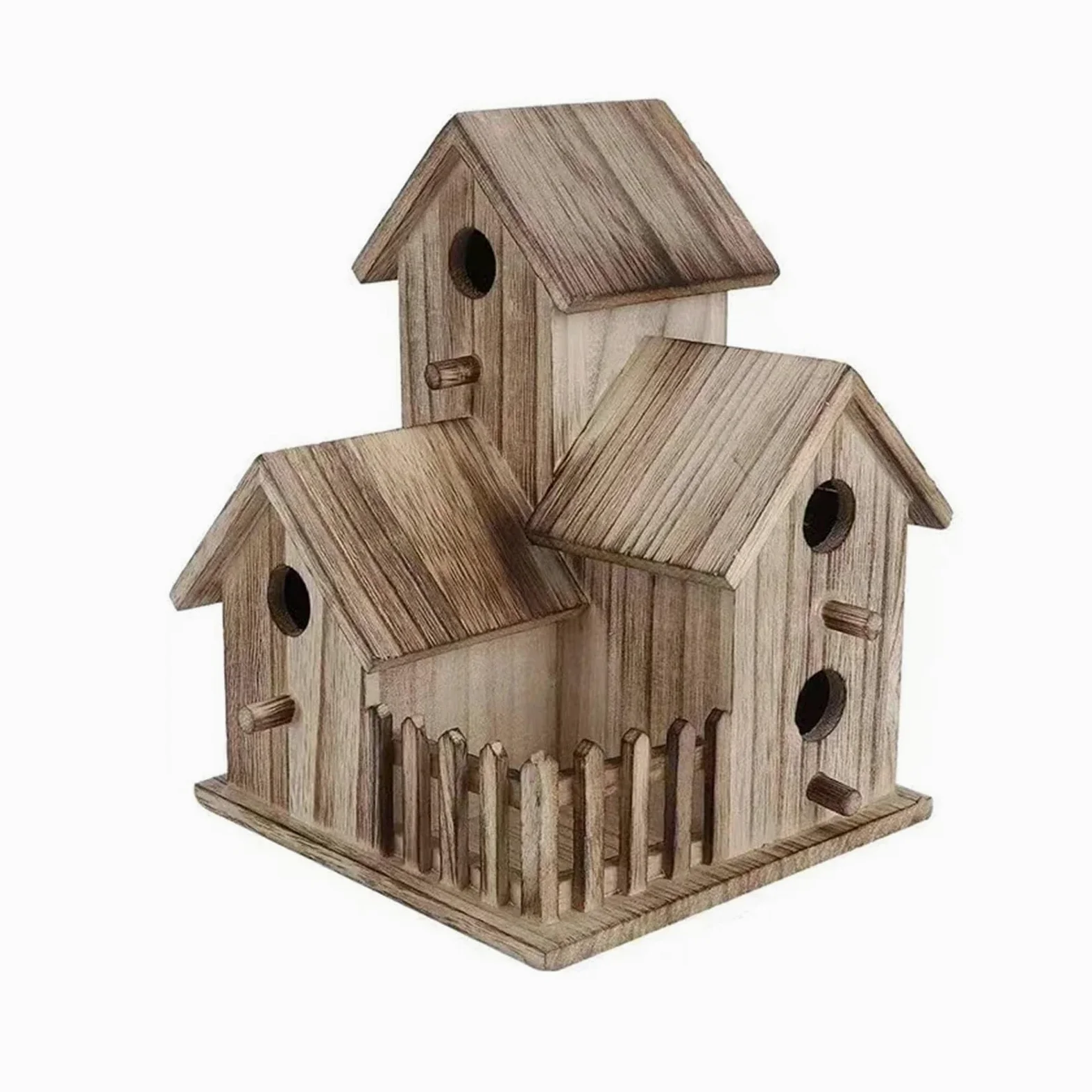 Caja Nido for pájaros de Madera | Jardín exterior multicolor: Caja nido for pájaros montable