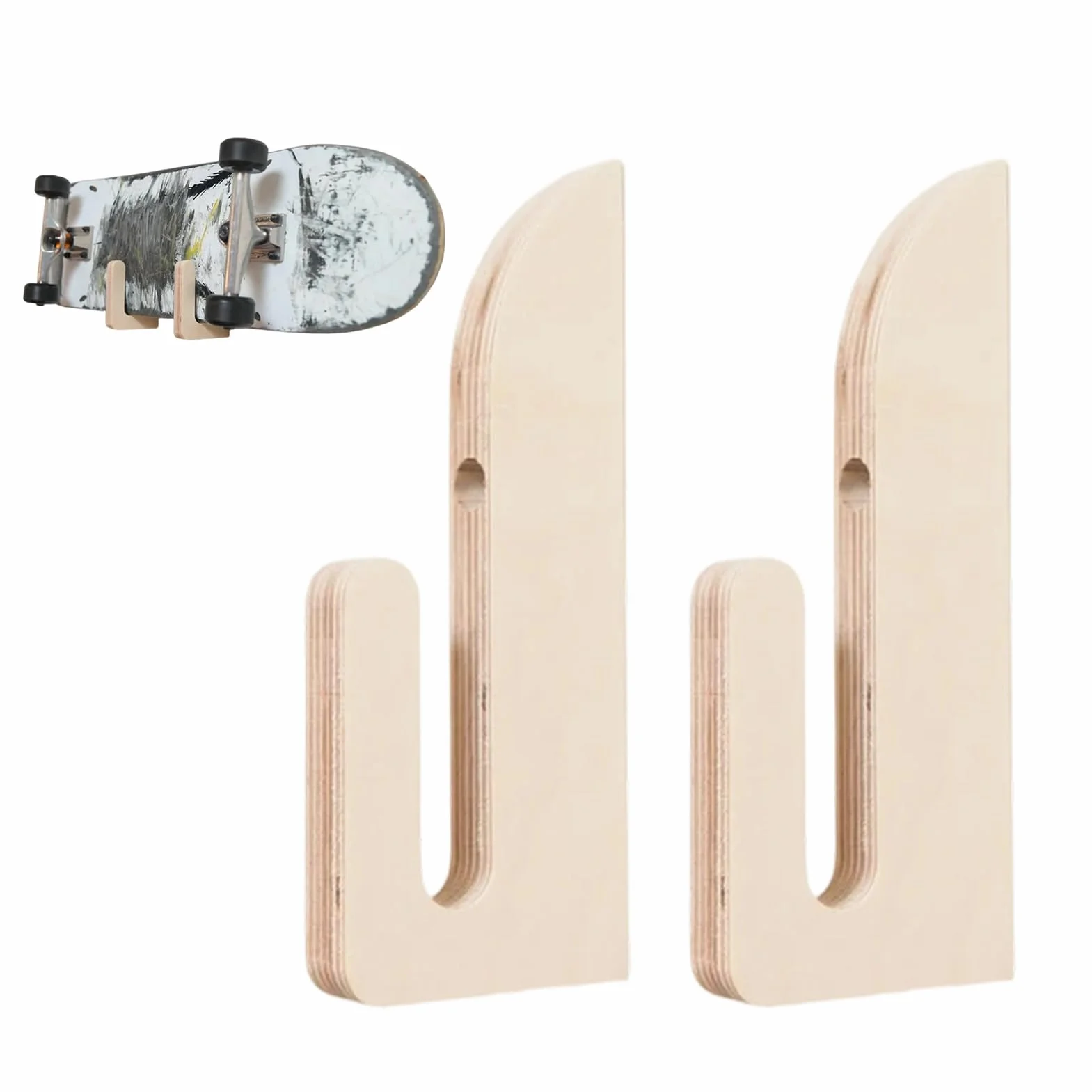 Genérico Soporte De Pared Para Tabla De Skate, 1 Par Estante Exhibidor Ahorrador De Espacio Para Skateboard Y Snowboard Hogar Oficina