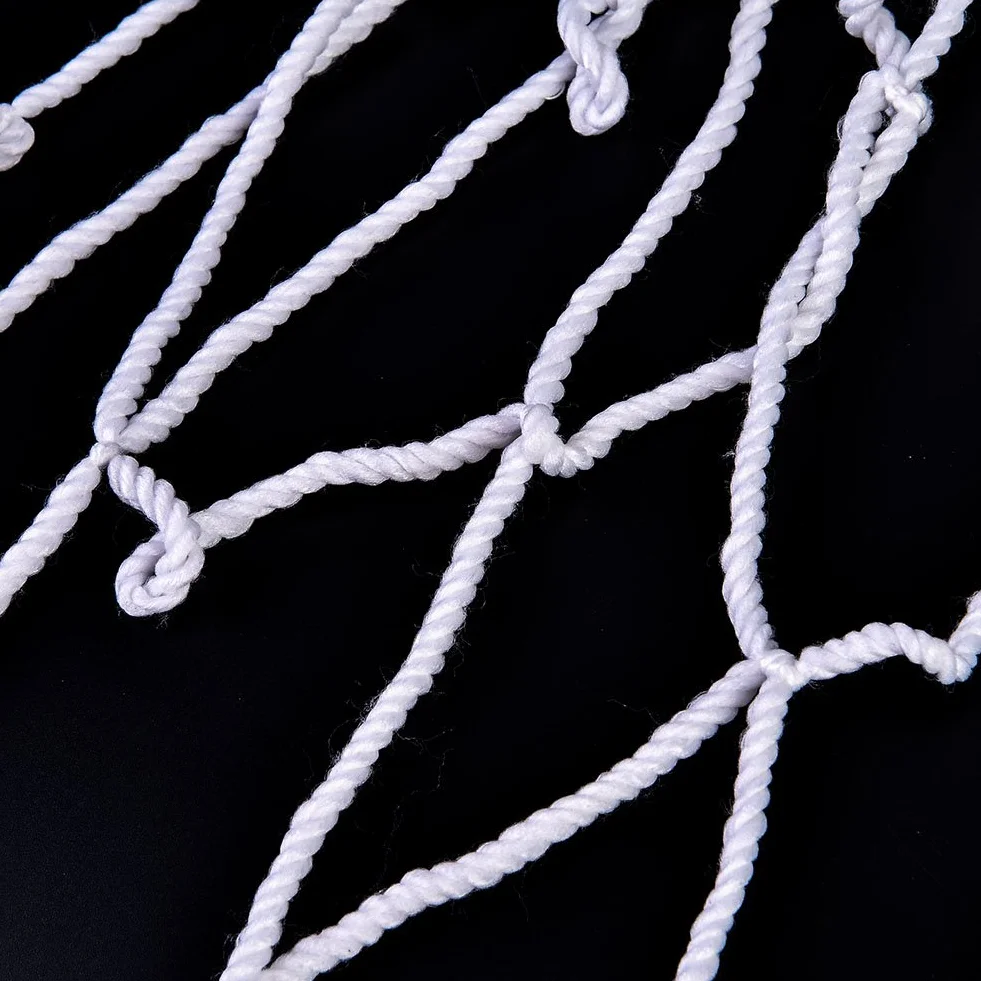 Keenso Red de Portería de Fútbol 3x2m Fibra de Cuerda de Algodón Blanca