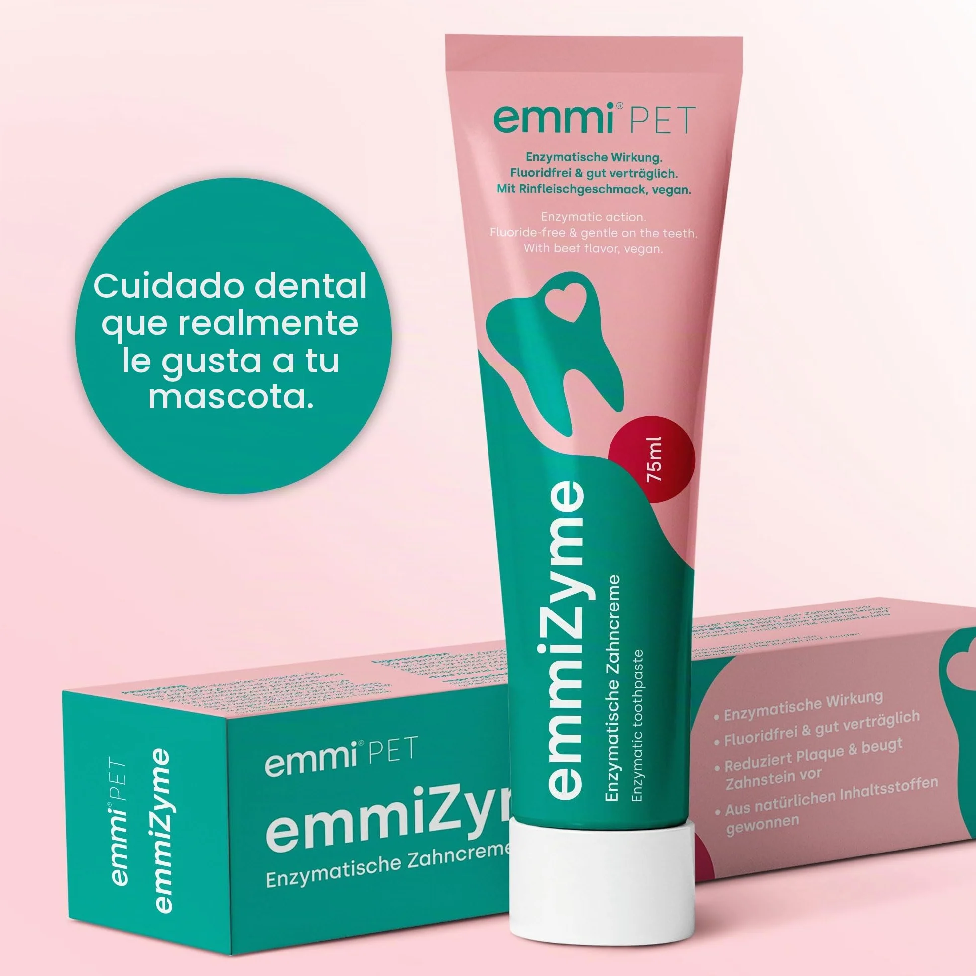 emmi-pet 1x emmi Orozyme Gel para el cuidado dental de perros y gatos con función de autolimpieza