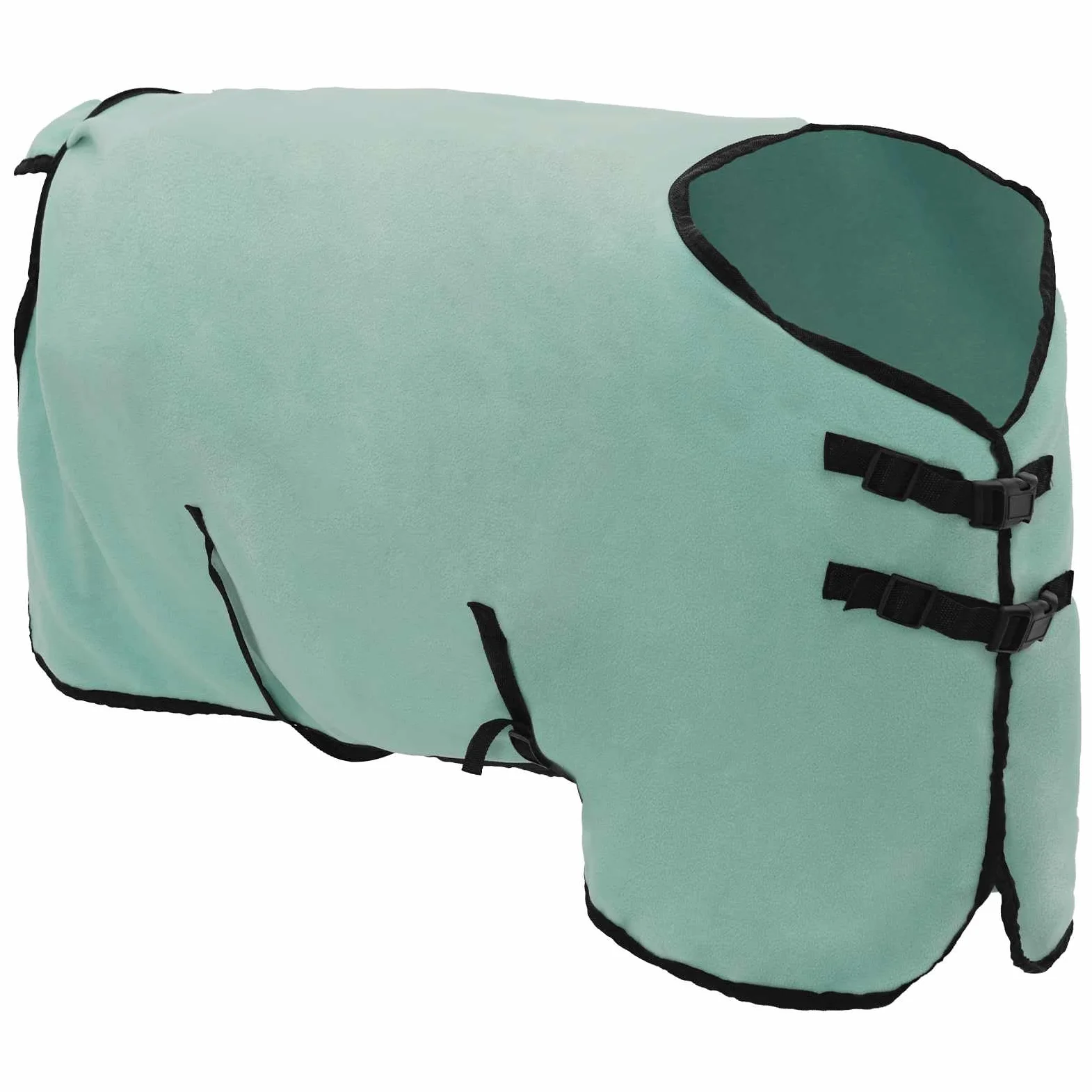 Manta para caballo verde especial, 85 cm, poliéster con cierre ajustable en el pecho y cinturón abdominal, manta de invierno transpirable para establo, sauce y exterior, incluye cuello y