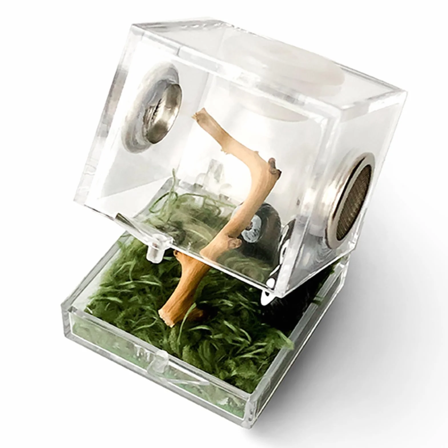 Caja de cría de 1 Piezas - Acrílico Transparente Reptil Habitat Case, para Spider Lizard Geckos Caracoles,Estuche de Terrario para Mini Mascota, Serpiente, Araña, Tarántulas, Molino