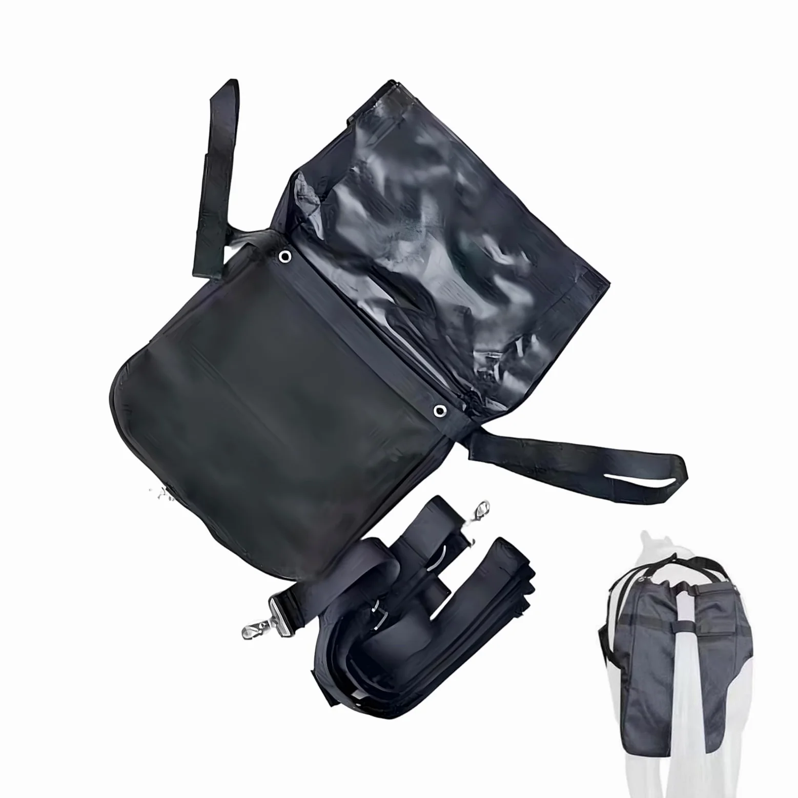 Bolsas de cola para caballos, mango ergonómico, colección impermeable, almacenamiento de excrementos equinos de granja en pista de carreras, para parque calle, interior, exterior, vehículo, transporte