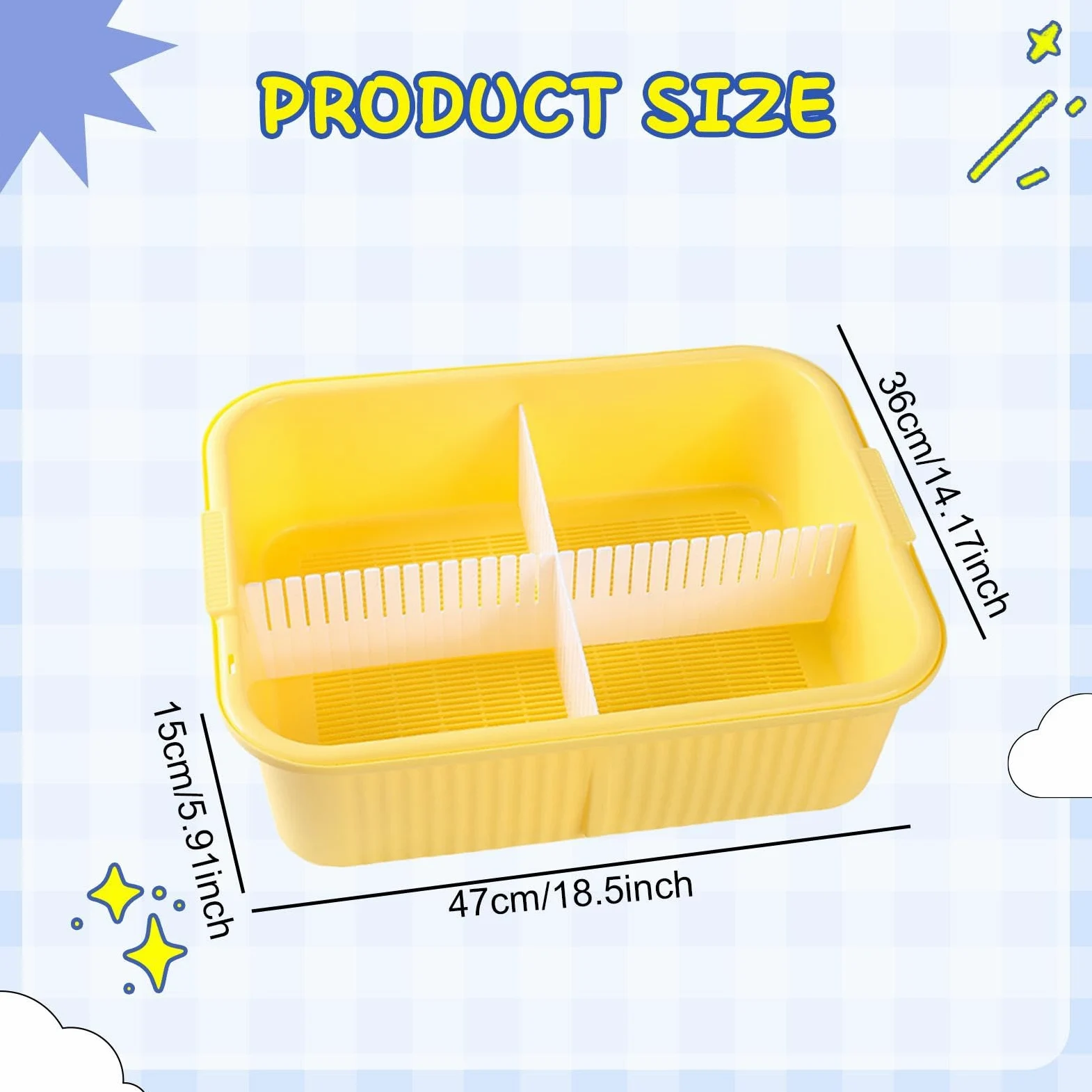 perfk Tanque para Tortugas, bañera para Tortugas, Suministros, comedero para Reptiles, Caja de cría para Ranas, Reptiles pequeños y cangrejos, Amarillo
