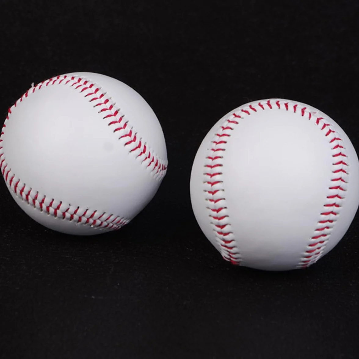 Pelota de Béisbol de Cuero PU para Adultos, 2 Piezas, Entrenamiento y Práctica