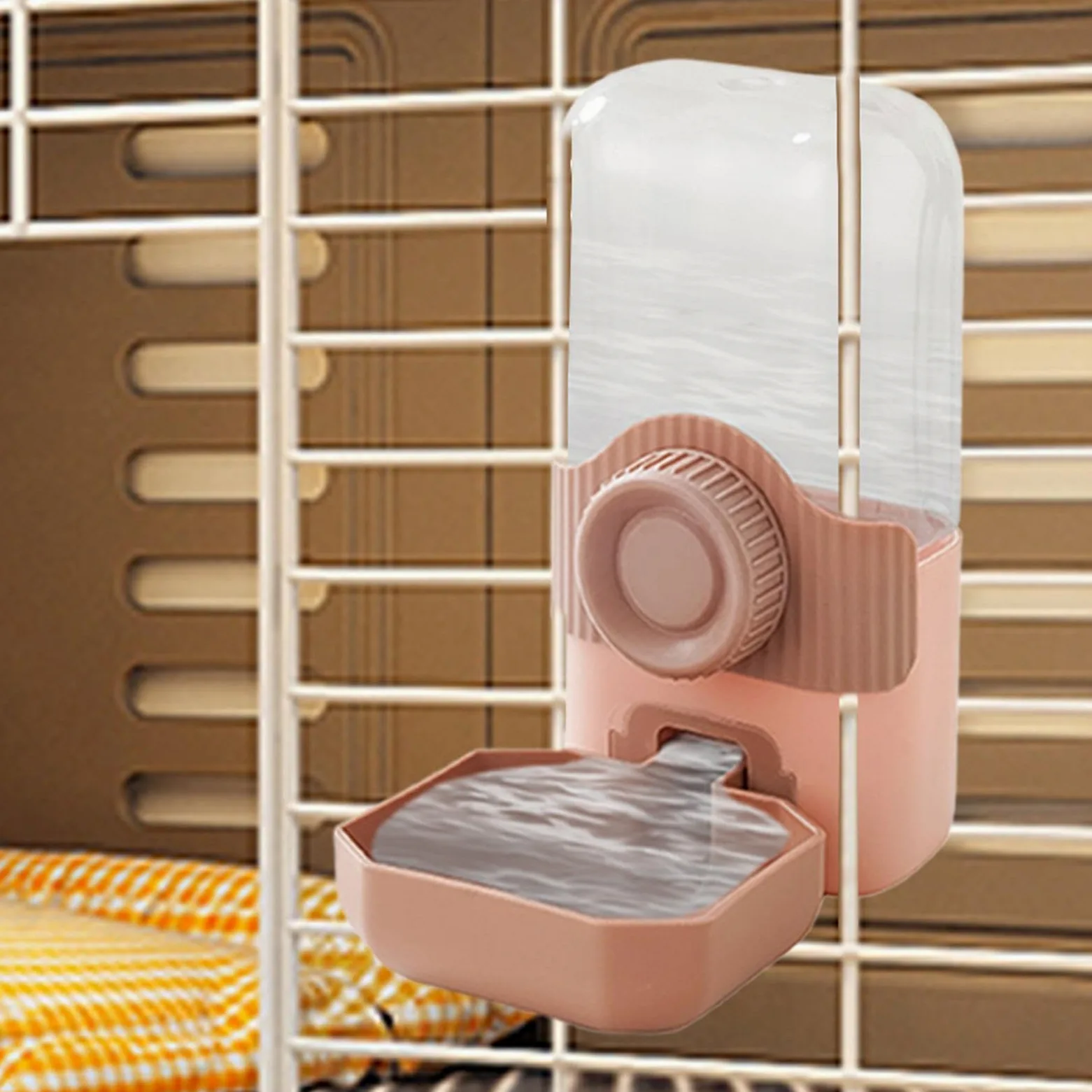 comedero automático para Gatos, Dispensador de Agua Colgante for Gatos | Comedero automático for Gran Capacidad(Pink)
