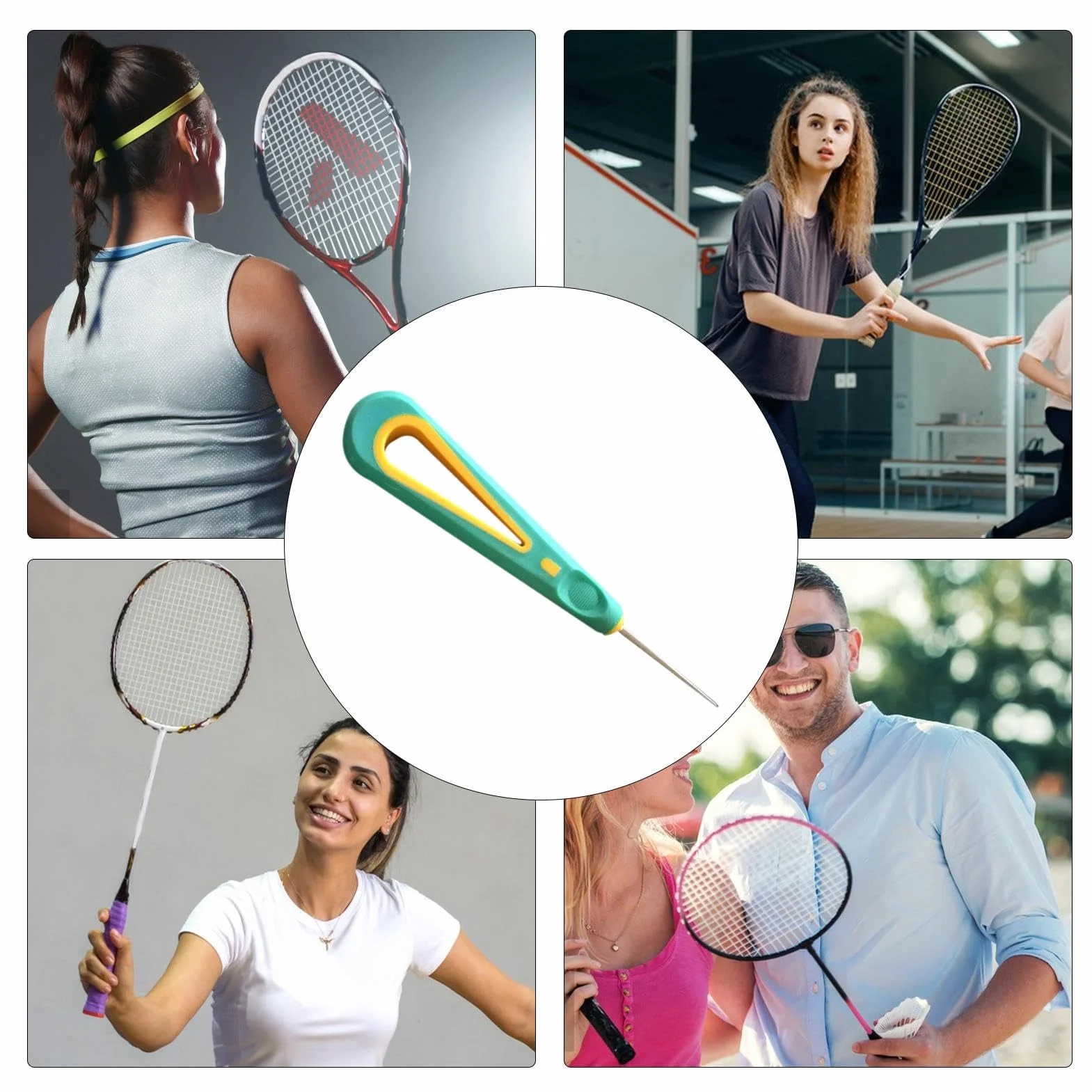 Máquina para encordar raquetas de tenis y bádminton, herramienta portátil de reparación