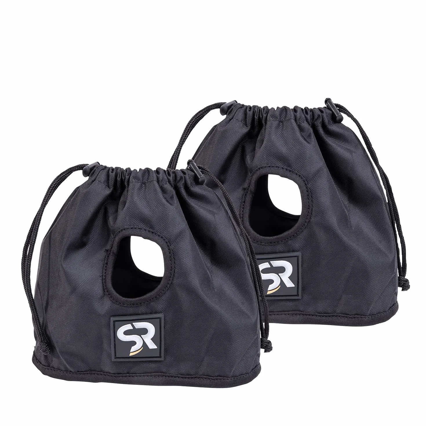 SUNRIDE Protectores de estribos de poliéster - fáciles de Limpiar - como protección para la Silla y los estribos (Negro)