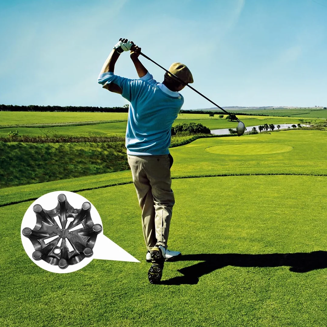 Clavos de golf para zapatos con llave de instalación, 10 piezas