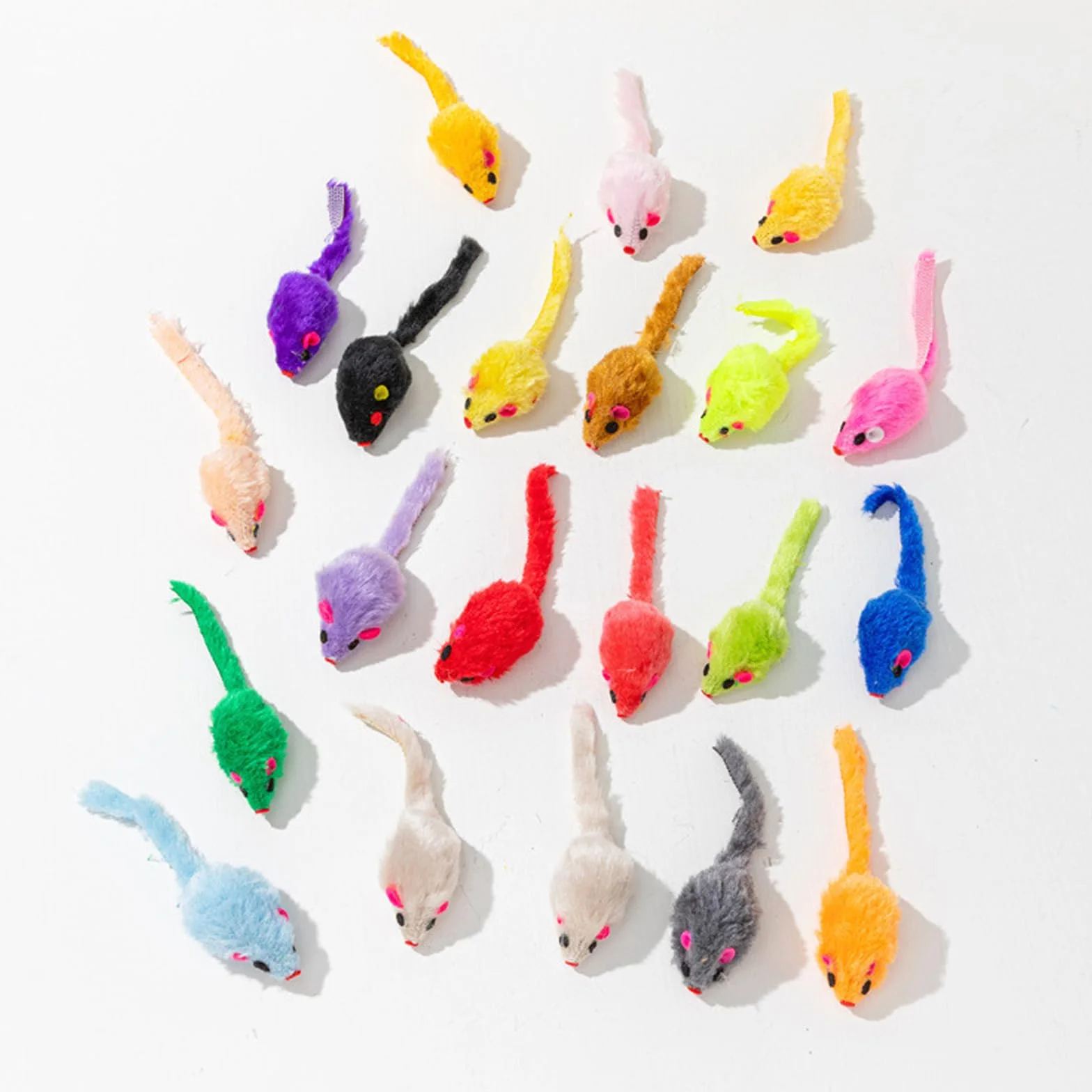 12 Piezas Ratones de Juguete,Color Aleatorio Peluche Ratones Juguetes, Ratón Gato para Gatitos, Interactivo de Hierba Gatera, para Gatito de Interior Jugando y Masticando