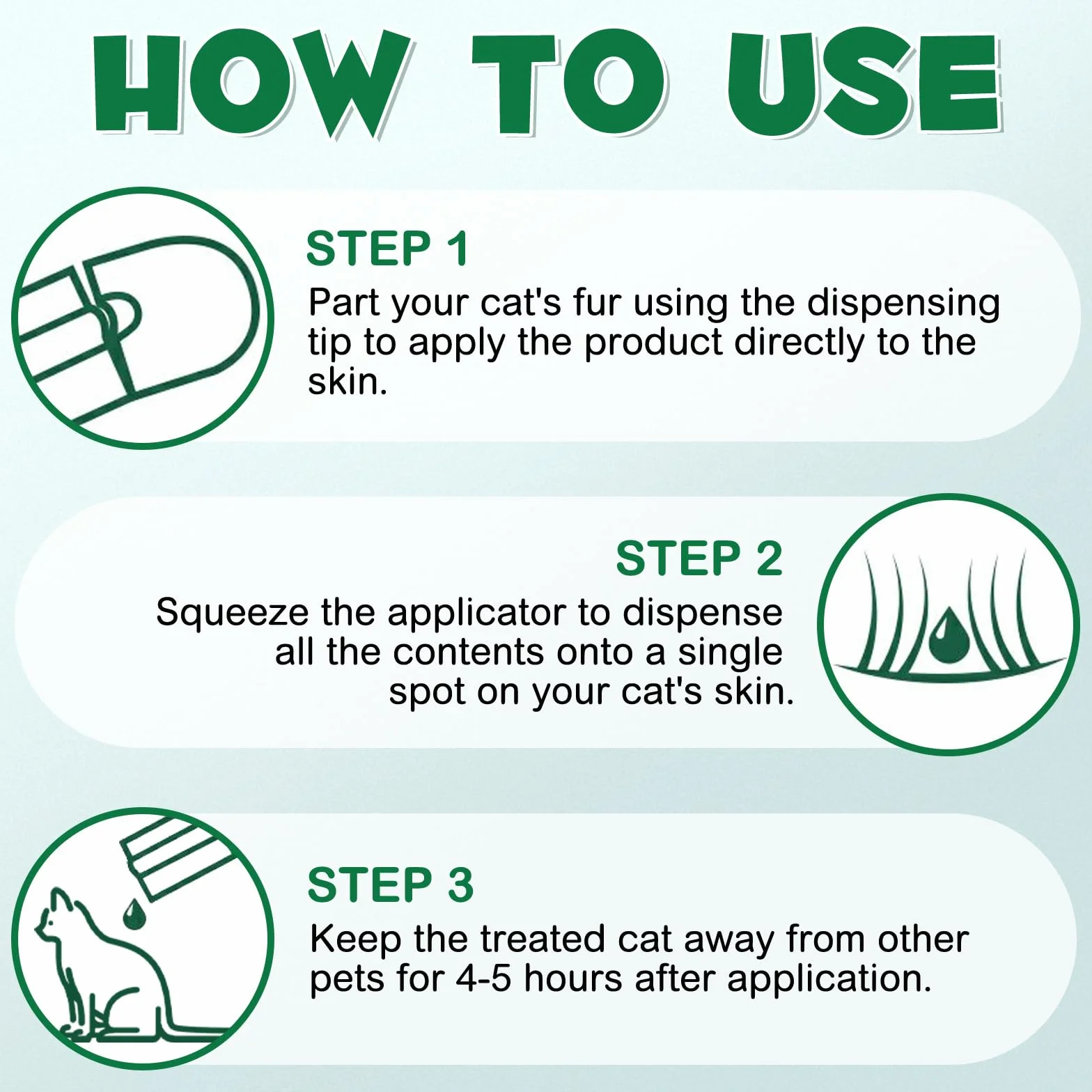 Ver-mi-fu-ge tópico en gotas para gatos 6 unidades, Ver-mif-UG-e Spot on para gatos, prevención de pulgas y garrapatas, fórmula natural fuerte, protección contra las alergias cutáneas, de 6 meses