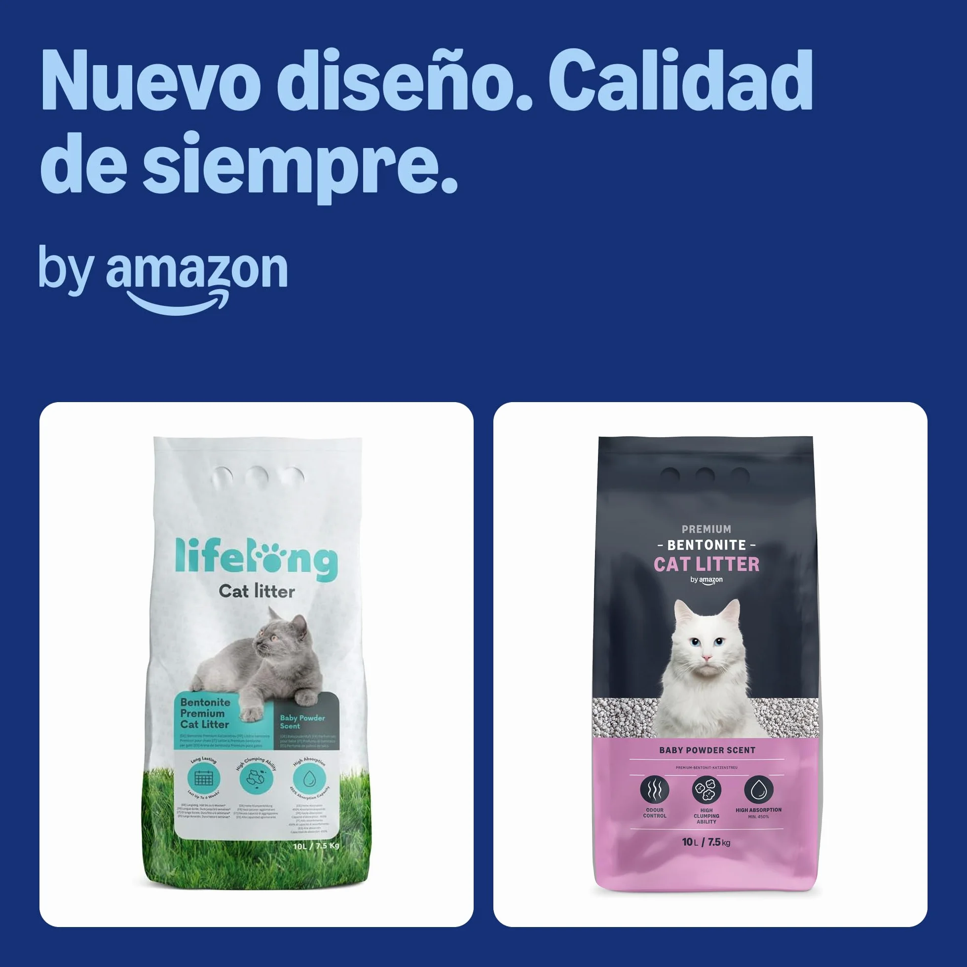 Arenero Prémium de Bentonita con Aroma a Talco para Gatos, 10L