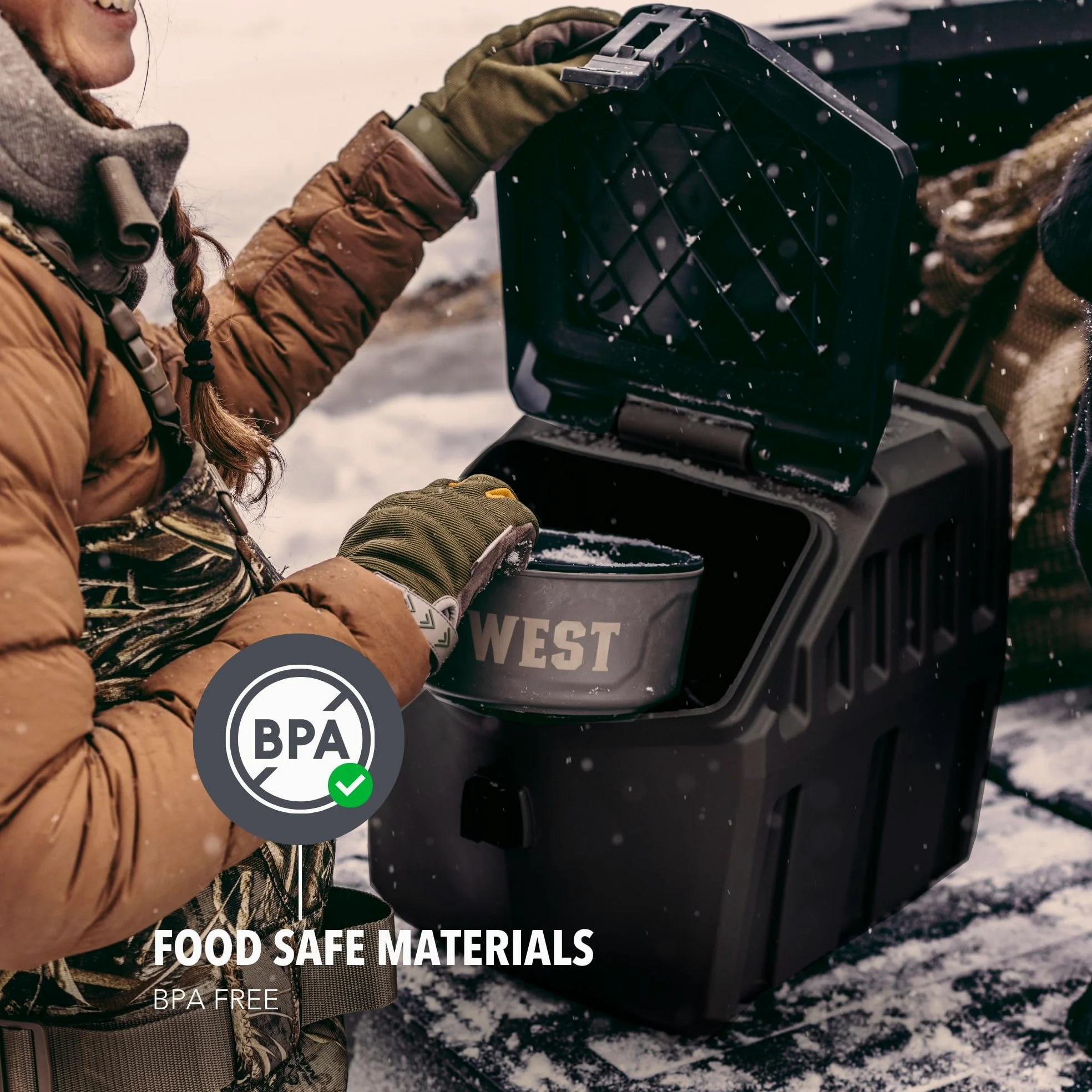 GUNNER Contenedor de almacenamiento de alimentos para perros de 30 libras, impermeable y hermético para mascotas, contenedor multiusos para alimentos secos, maíz, alimentación de pollo, golosinas,
