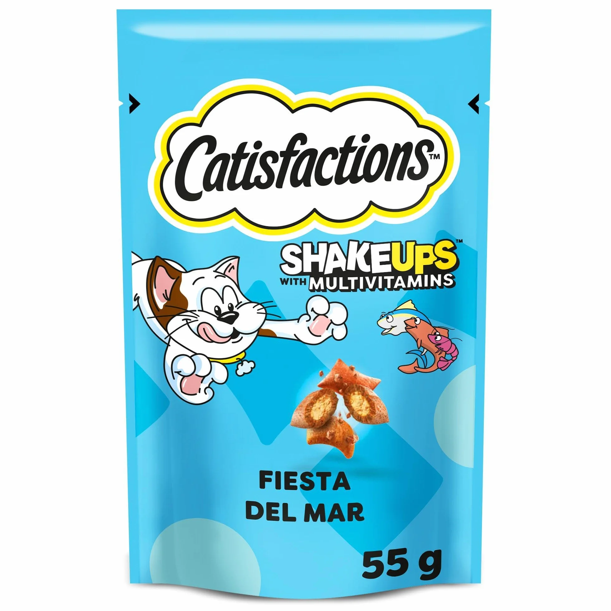 Catisfactions Premios para Gatos Sabor Fiesta del Mar 6x55g