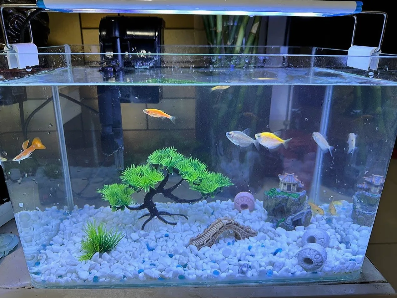 AWXZOM Aquarium Decor Plastic Plants