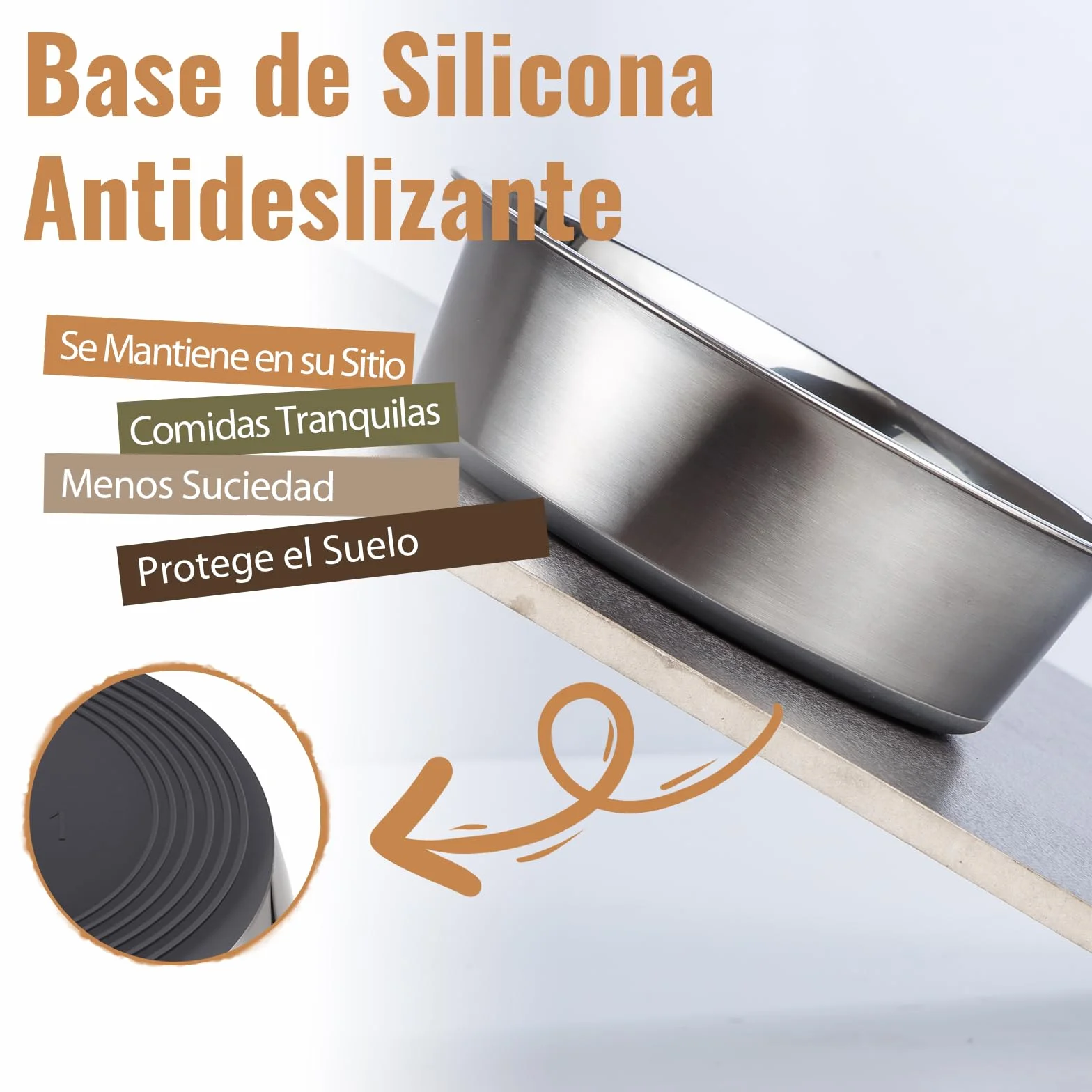 PEGGY11 Cuencos de Acero Inoxidable para Perros y Gatos, Antideslizantes, Parte Inferior de Goma, Grado Alimenticio, Sin BPA, Aptos para Lavavajillas, Fáciles de Limpiar, 480 ml, 2 Paquetes
