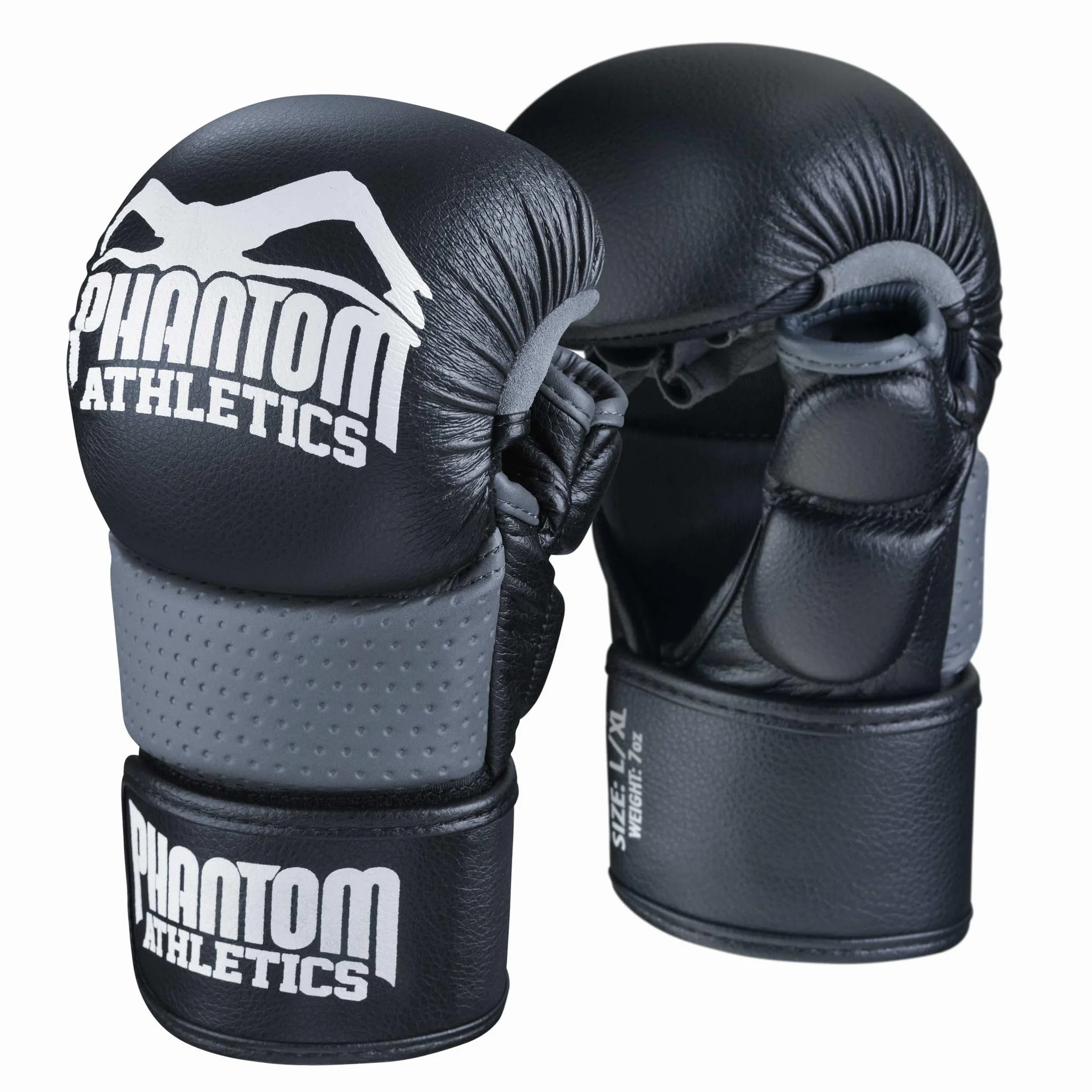 Guantes Phantom MMA Riot Protección Sparring Seguridad Pulgar Muñeca Agarre Abierto Grappling