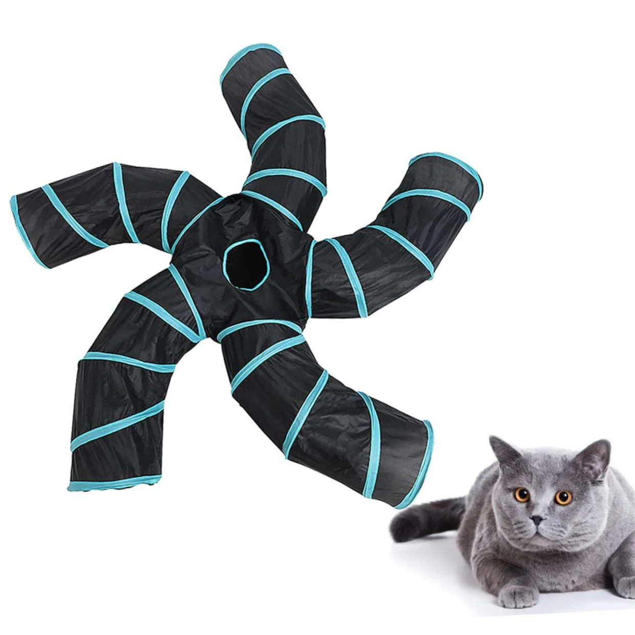 FRCOLOR 2 túneles para Cachorros pequeños, Juguetes para Gatos, Tubo de Conejo, Juguete para Jugar a Mascotas, Juguete para Gatos, nácar, túnel para