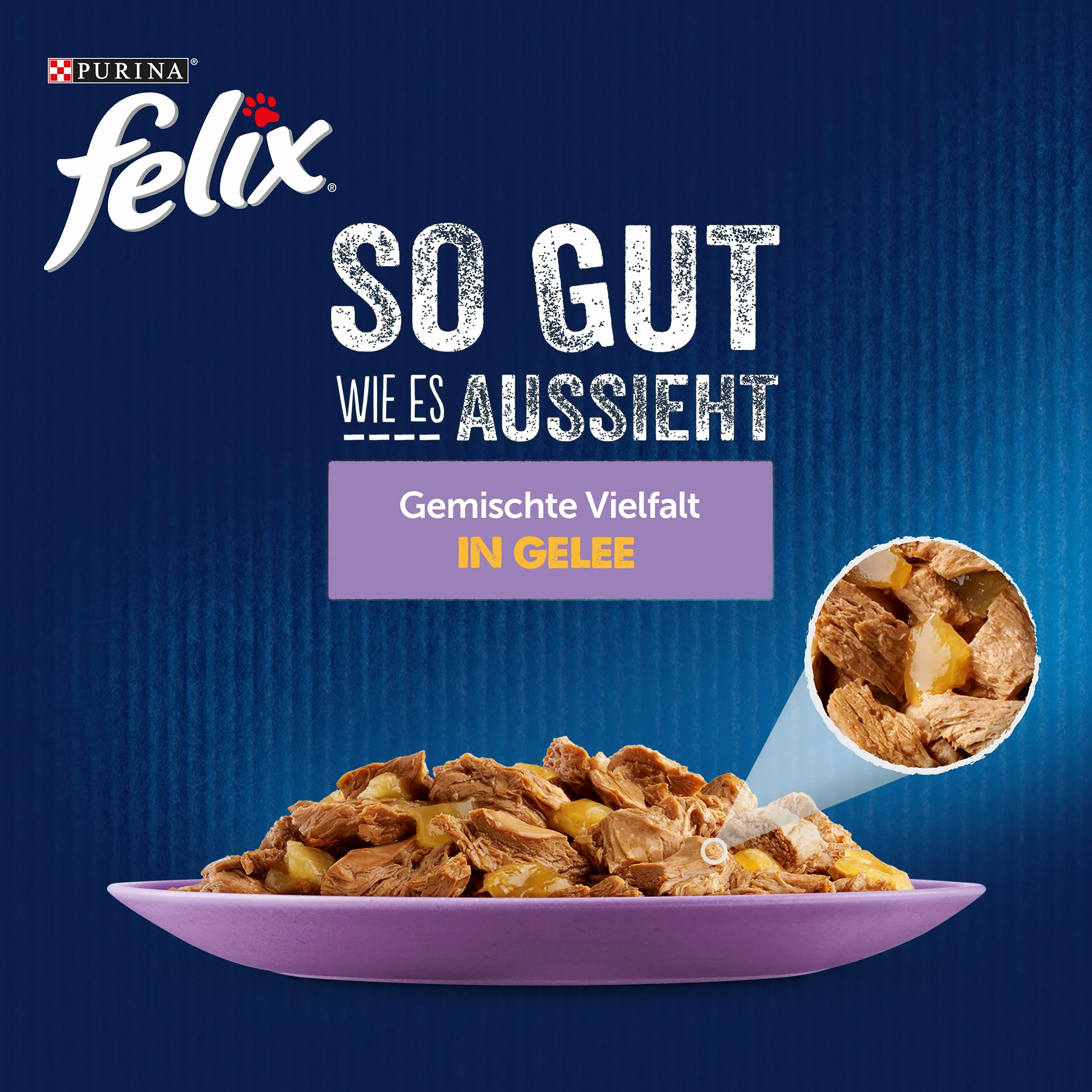 Purina Felix Fantastic Comida Húmeda para Gato Adulto Pack Surtido Carne y Pescado, 120 Sobres de 85g