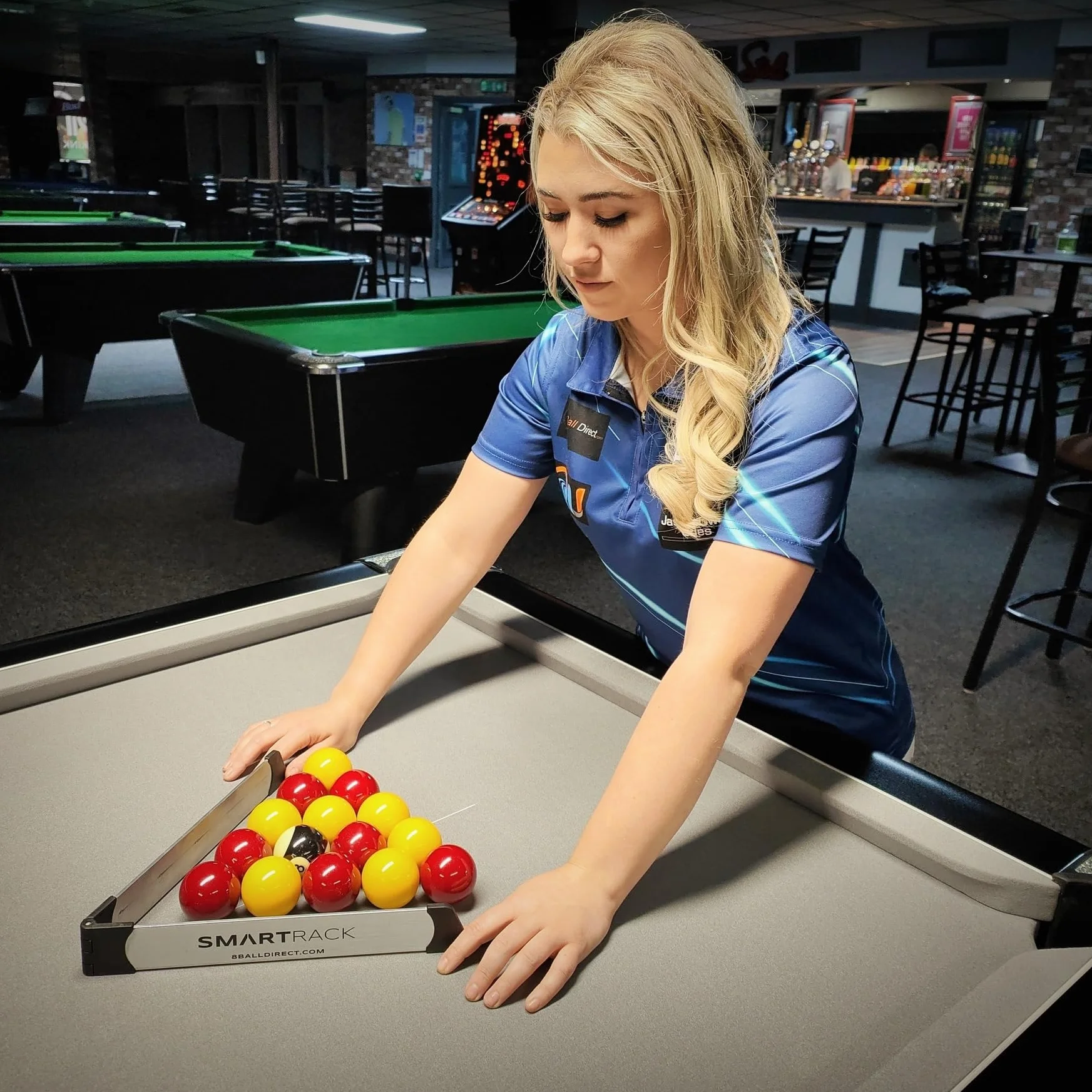 Smart Rack Estante para billar triángulo Pelotas 5 cm Tamaño inglés
