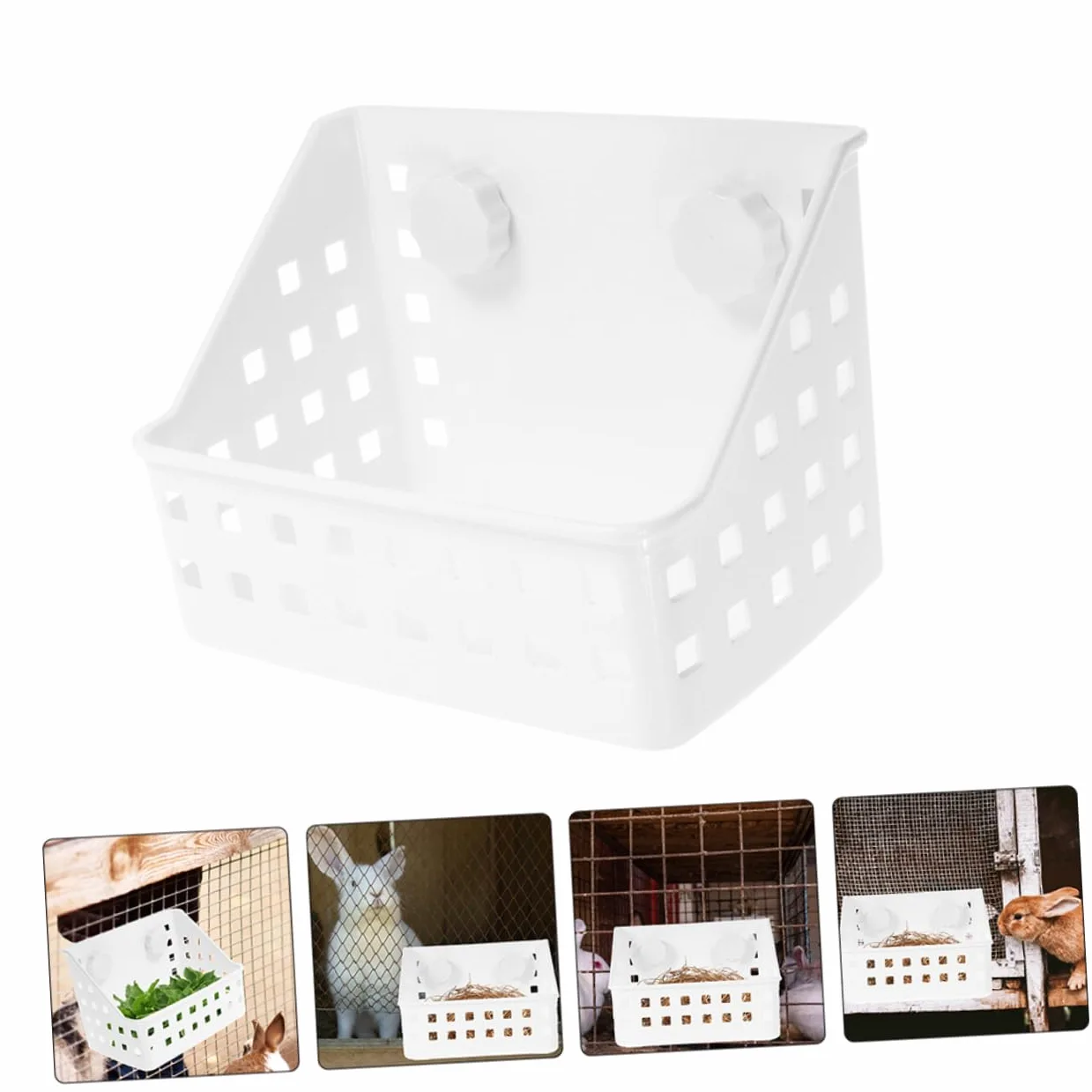 Kisangel 4 Estantes De Heno para Mascotas Práctico Alimentador De Conejos Práctico Alimentador De para Conejos Soporte para Comedero para De