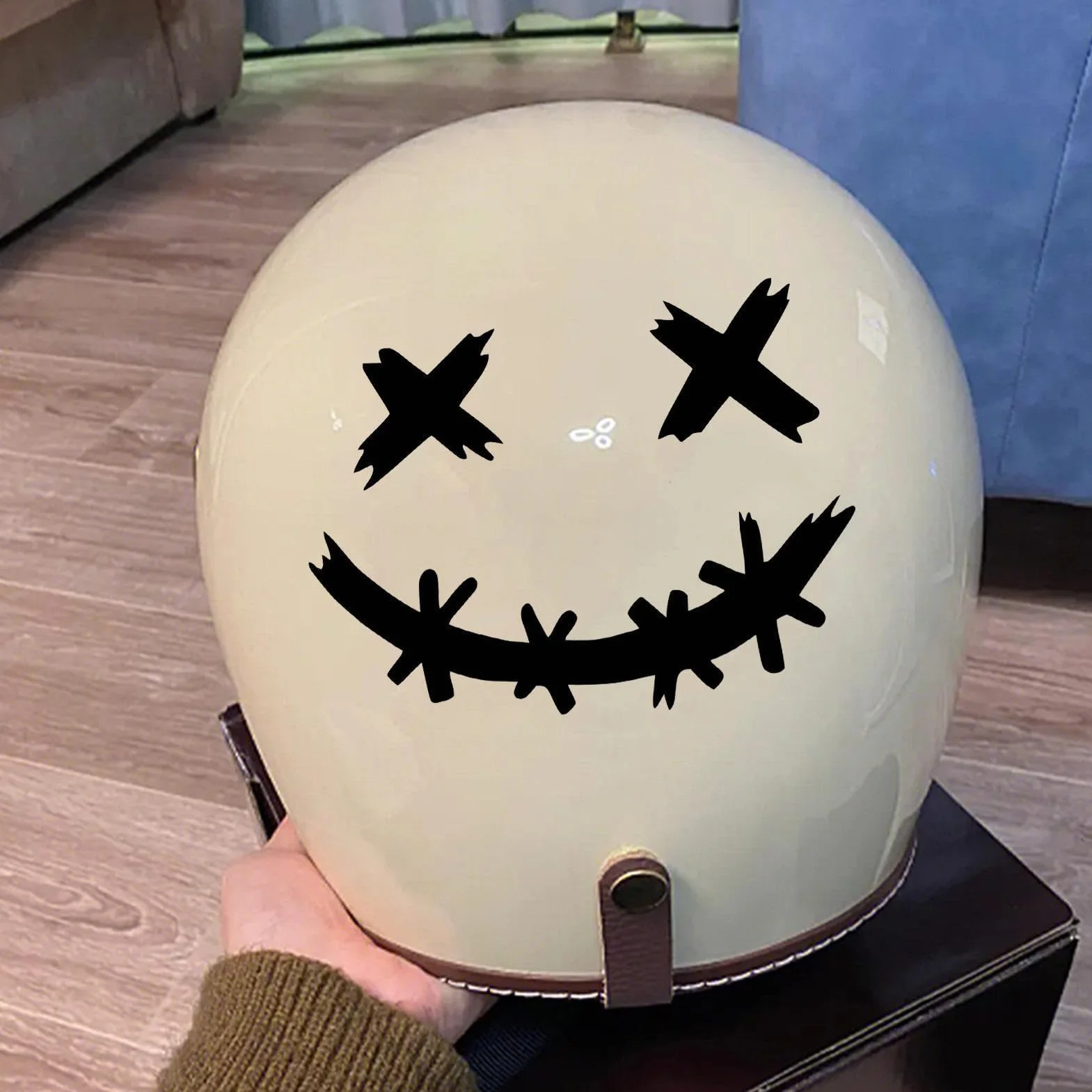 Pegatinas Impermeables Decorativas con Cara Sonriente para Autos, Coches y Bicicletas