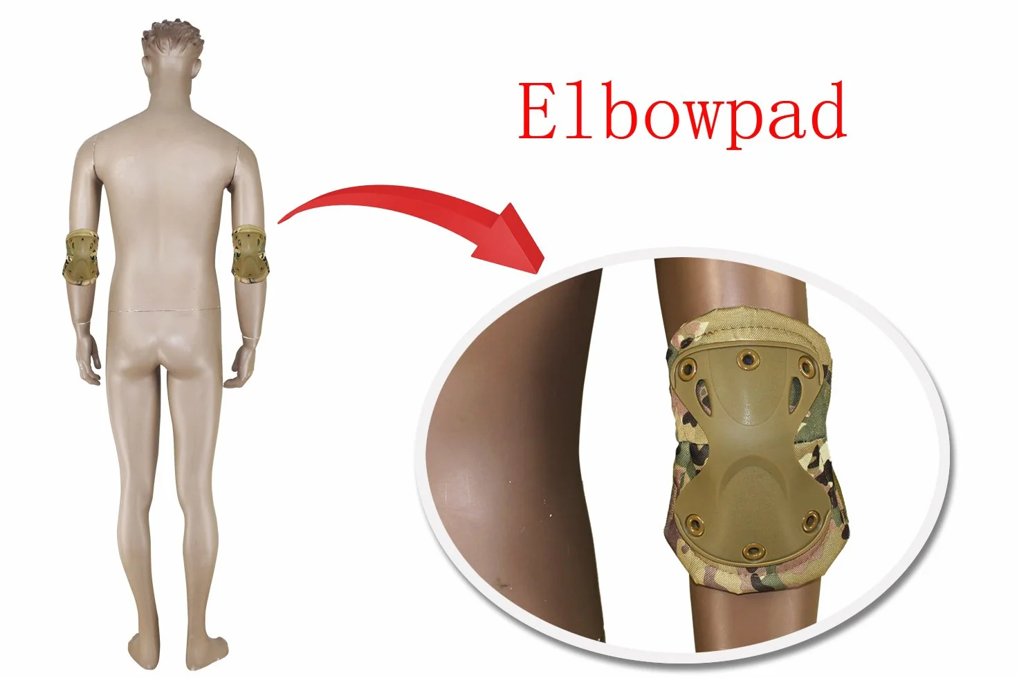 Tactical Sport Kneepad Elbow Set Outdoor Multi Color Safety Gear for Military Airsoft Hunting