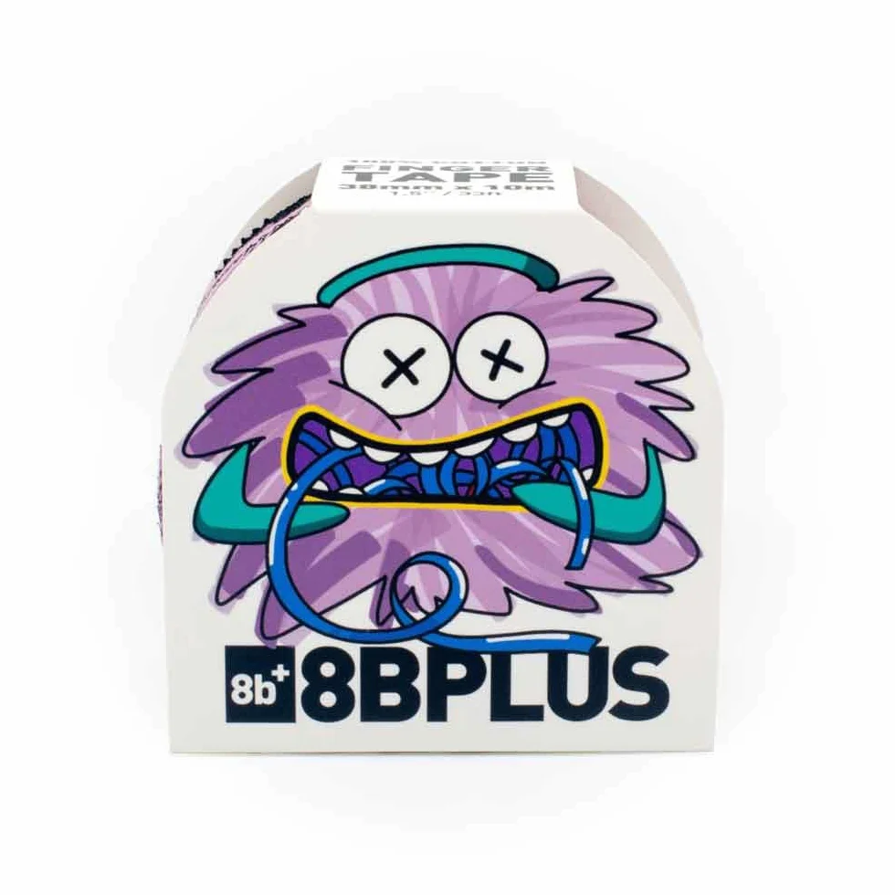 8BPLUS Cinta adhesiva para dedos 38mm x 10m para escalar, boulder, deportes de fuerza (Morado con estampado)
