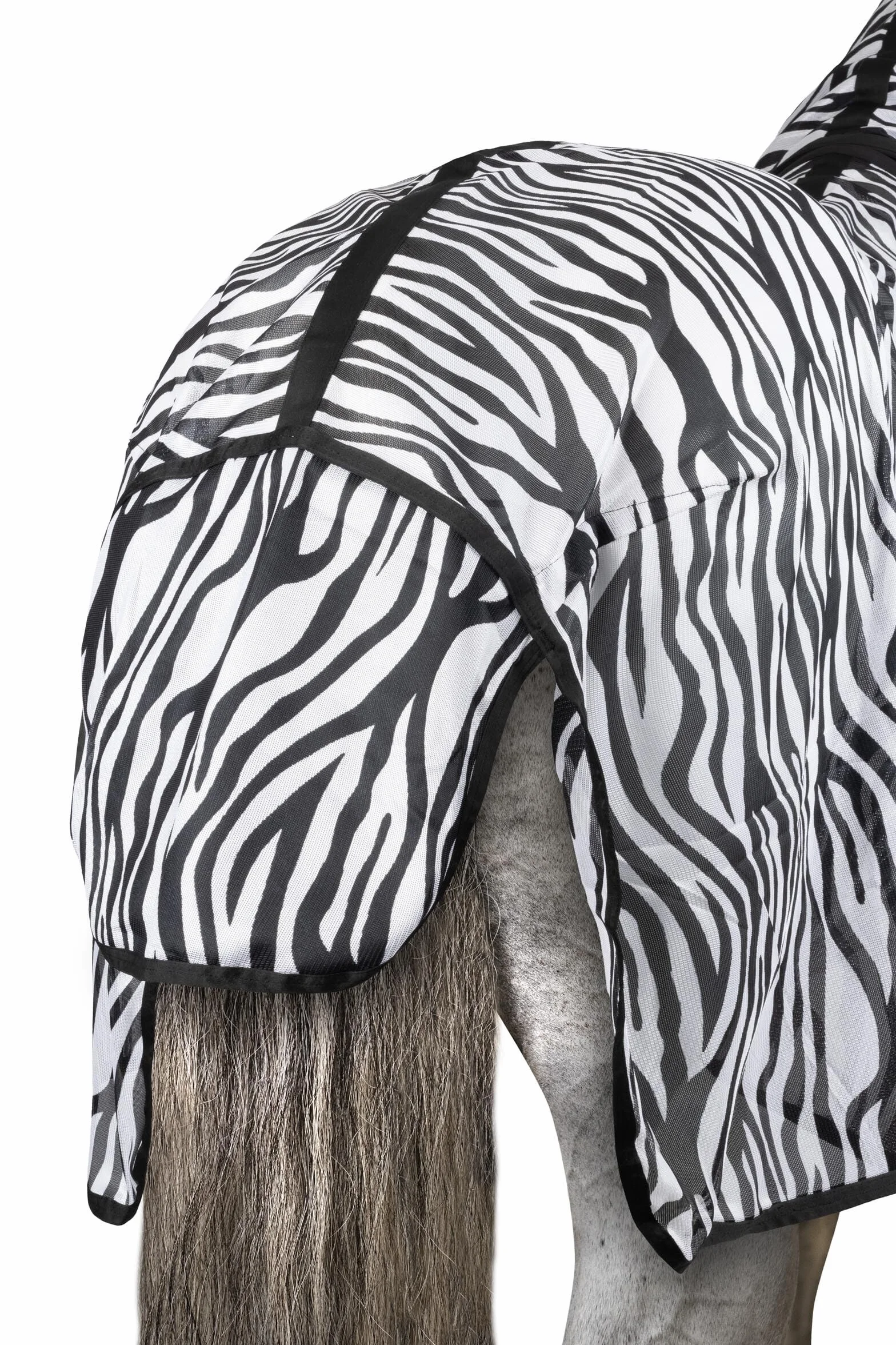 Horze Caballos Defender - Manta antimoscas con parte abdominal, protector de cuello y cola, protección contra insectos y protección UV