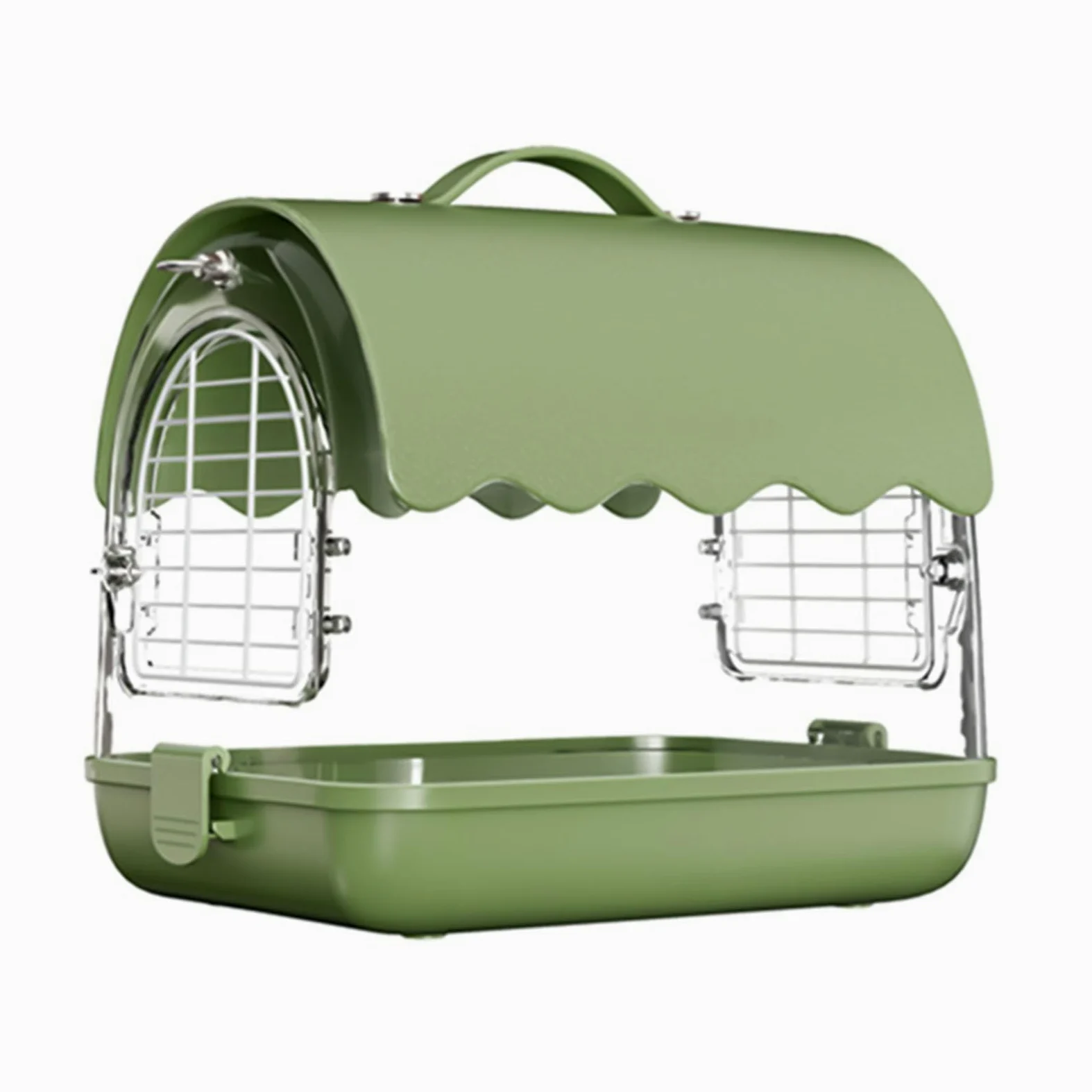 Transportadores de pájaros acrílicos para pájaros pequeños, jaula de seguridad para loros de jardín para loros de agapornis, jilgueros, jaula ventilada para loros