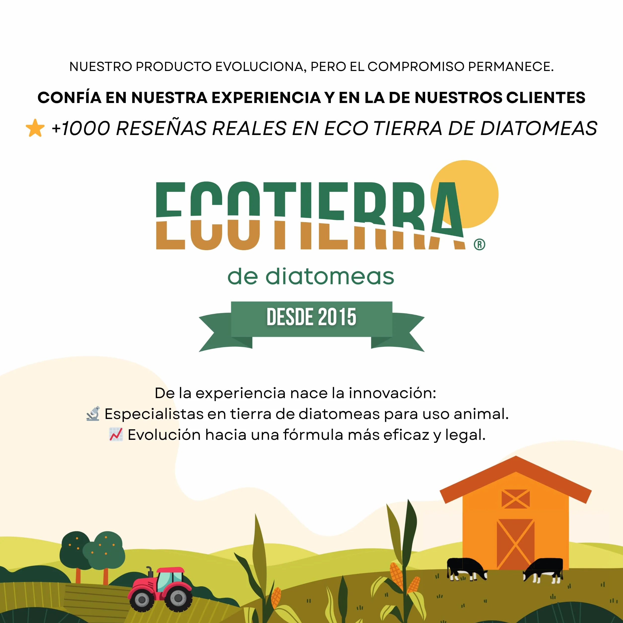 ECO Tierra de Diatomeas® Micronizada 5kg+1kg – Complemento mineral a base de Tierra de Diatomeas, Sin Calcinar, para Alimentación Animal – Seguridad, Calidad y Compromiso desde 2015