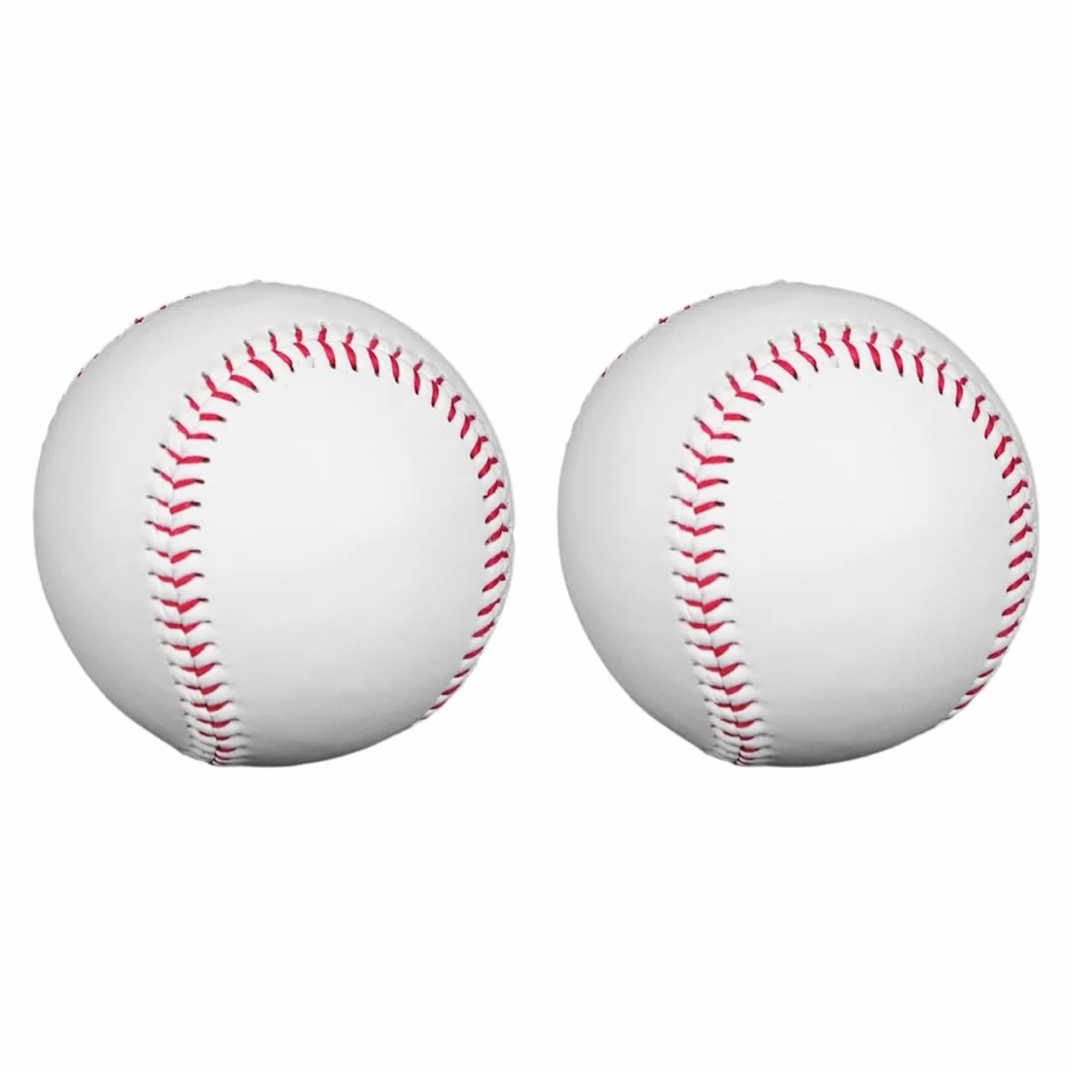 Pelota de Béisbol de Cuero PU para Adultos, 2 Piezas, Entrenamiento y Práctica
