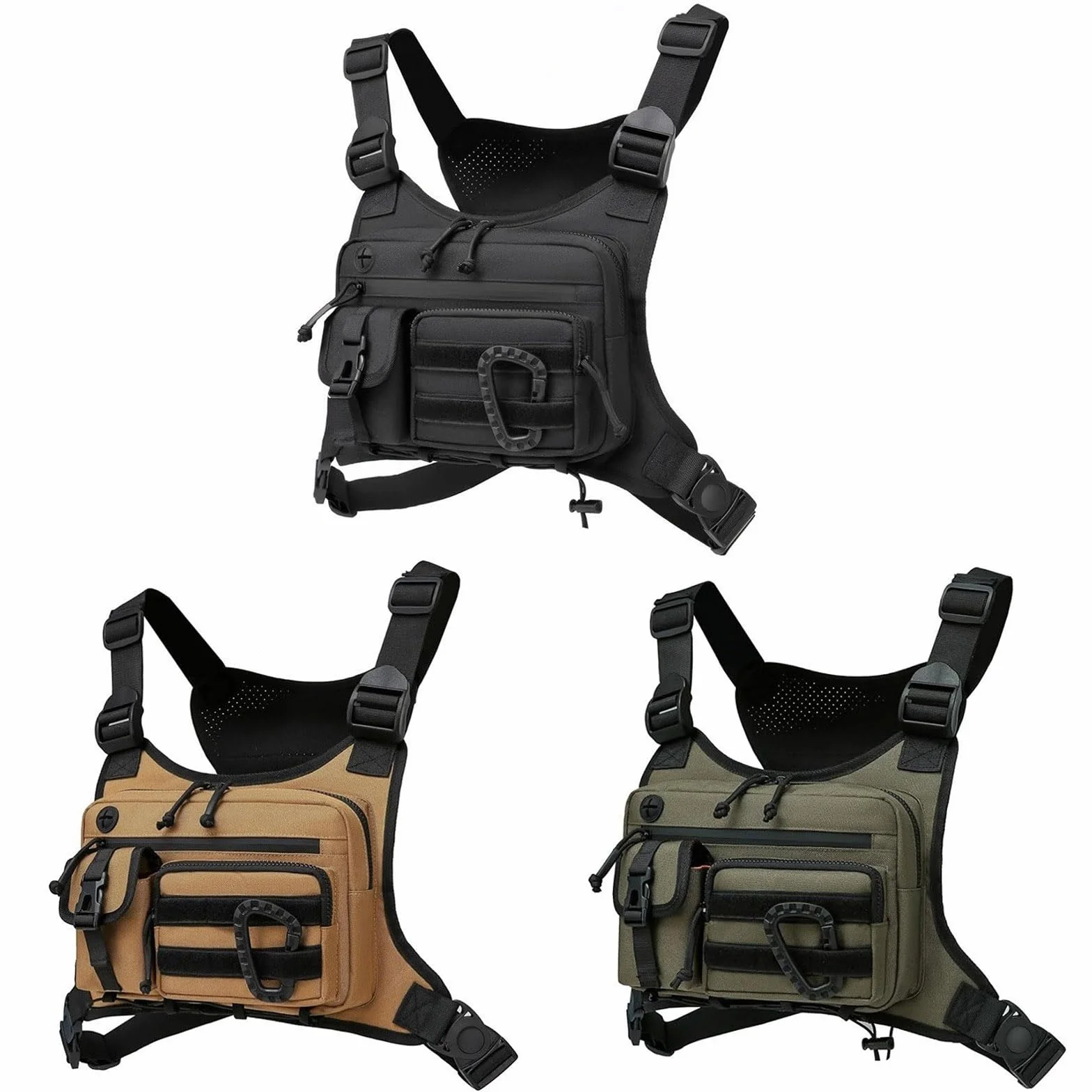Tacticals Bolsa de pecho para correr entrenamiento senderismo chaleco táctico para hombres
