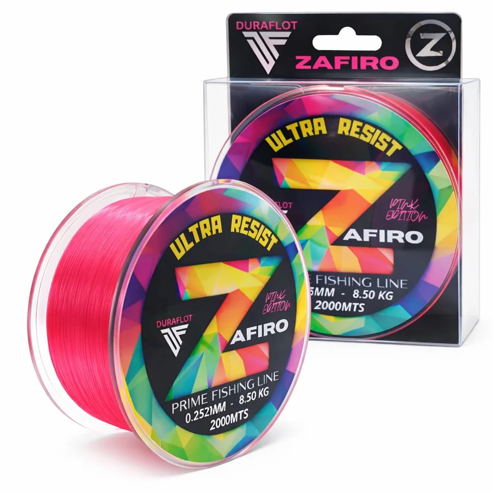 Zafiro Pink Hilo de Pesca Monofilamento Nylon 1000-2000 m 0,18-0,50 mm Baja Memoria Alta Abrasión