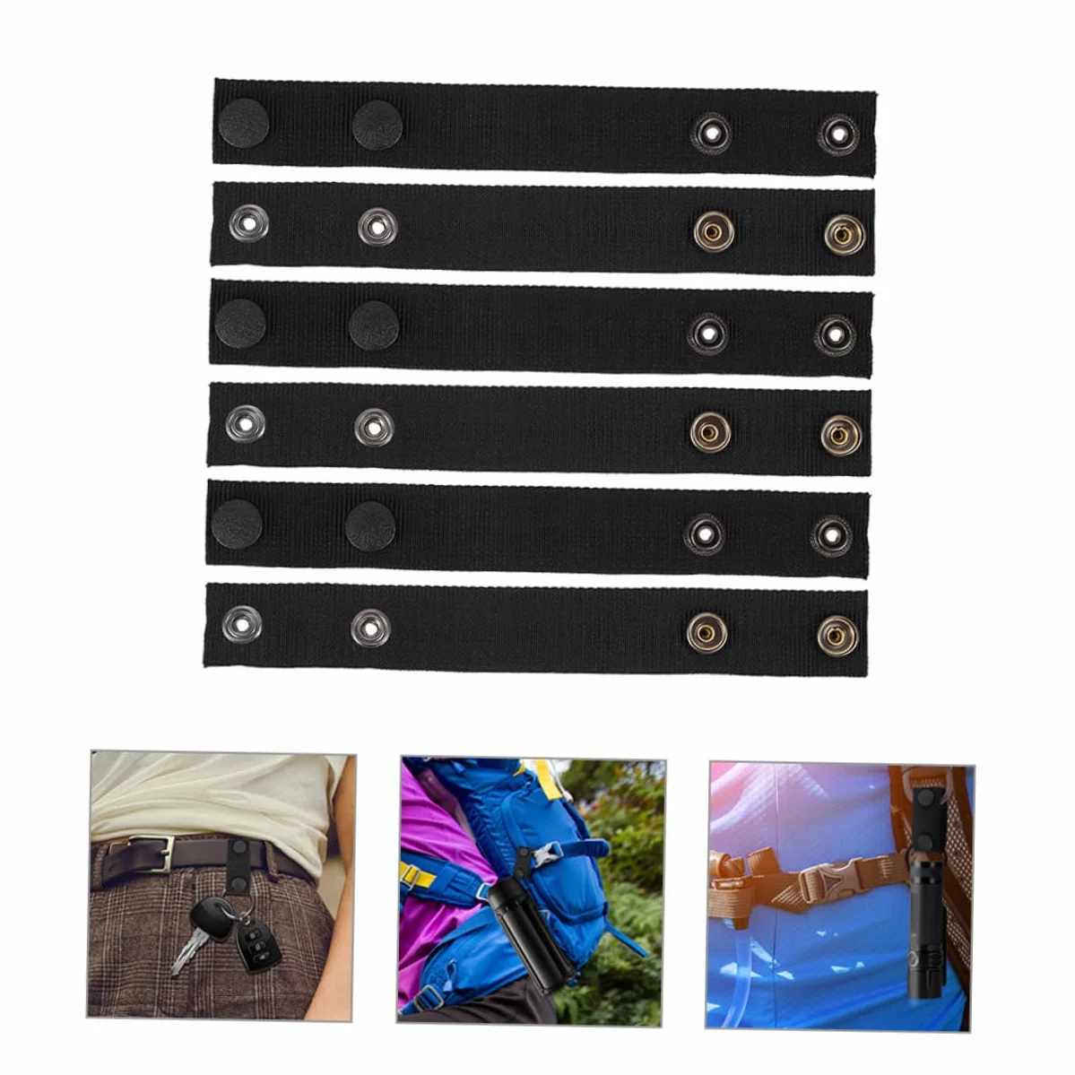 BESPORTBLE 6 Piezas Presillas Cinturón Servicio Nailon Resistente 19x2.5cm Accesorios Actividades Al Aire Libre