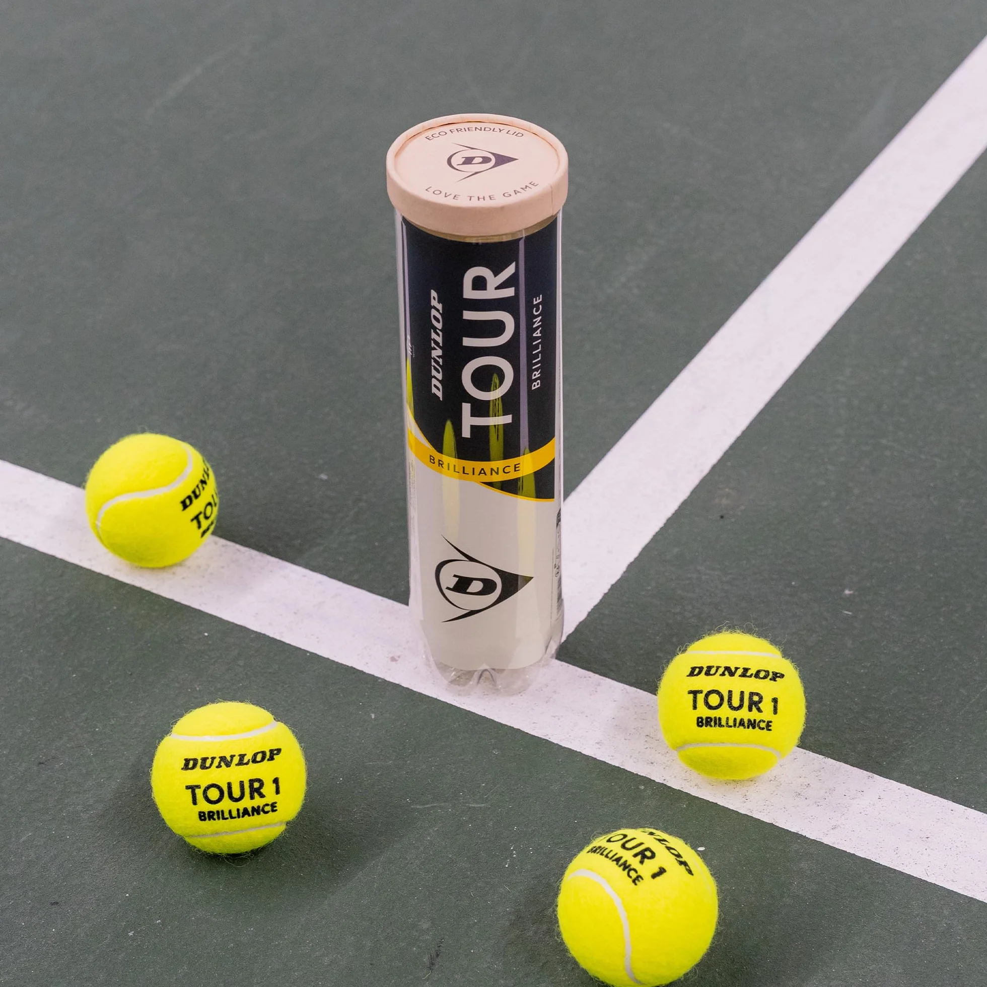 Dunlop Pelota de Tenis Tour Brilliance 4 Pelotas