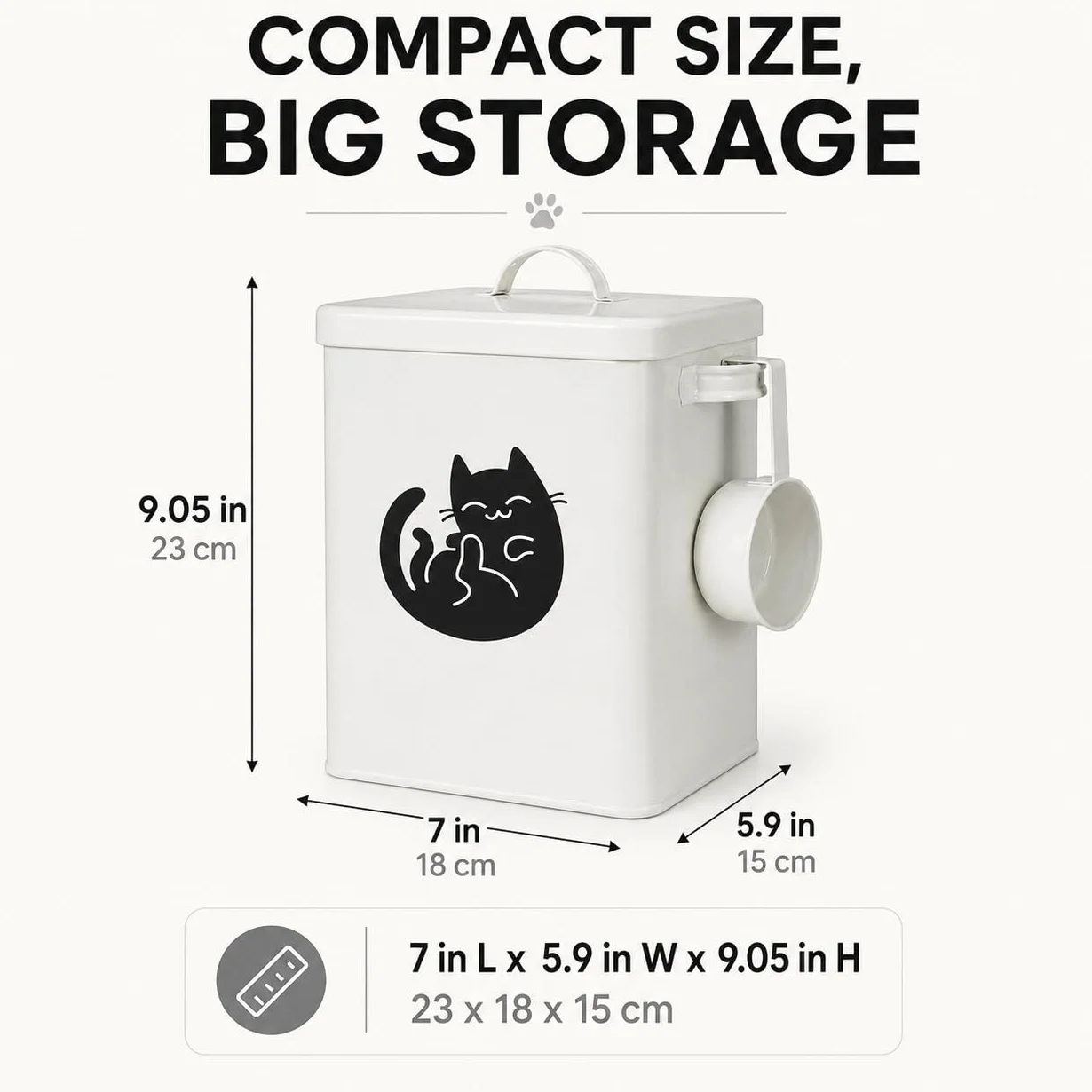 Contenedor de Almacenamiento de Alimentos para Perros de 6 Litros, Contenedor de Comida para Gatos de Metal con Taza Medidora, Latas de Comida para Gatos Cubre Tapas Y Cucharas, Juguetes para(#1)