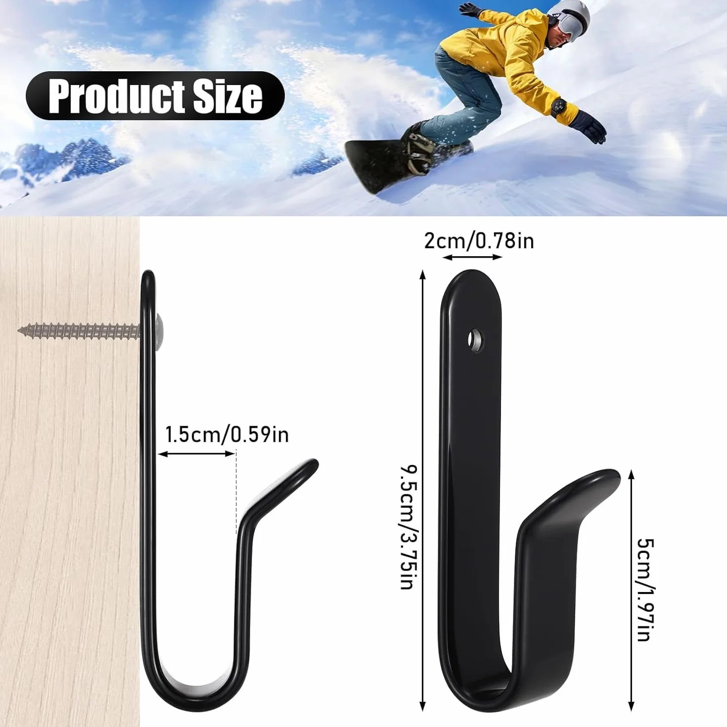 Soporte Skate Pared Porta Tablas Surf Universal Monopatín Longboard Snowboard Multifuncional