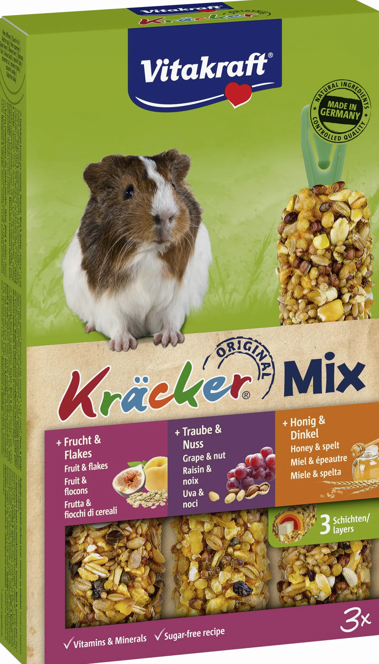 Vita Fuerza Kräcker Trio Mix 2 x paquete de 3 cobaya