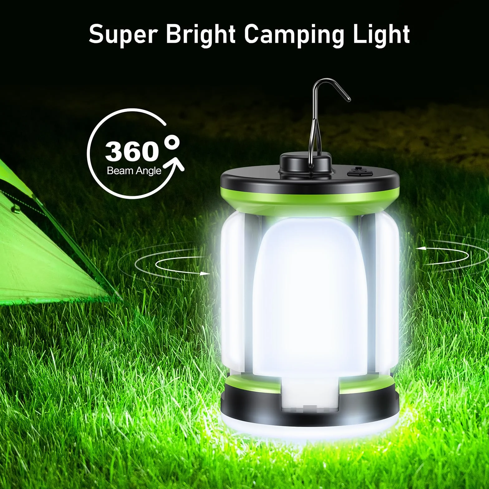 Blukar Lámpara Camping LED Recargable 60 LED 7 Modos Super Brillante 10 Horas Batería