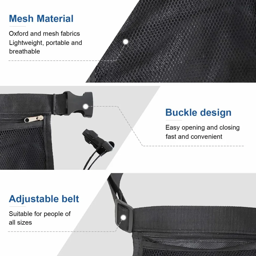 Riñonera para Pelota de Tenis, Soporte Ajustable para Banda de Pickleball, Transpirable, Bolsa de cinturón de Ping Pong