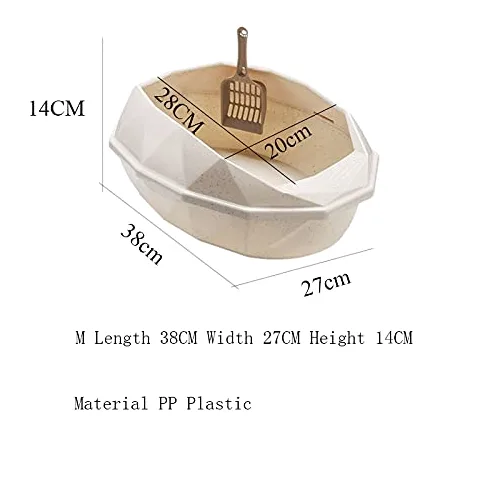 Cajas de Arena Caja de Basura de plástico Desmontable Caja de Arena semicerrada Anti-Splash Cat Roseable Catpans Mascotas Limpieza de Inodoro Suministros Arenero ​Gatos