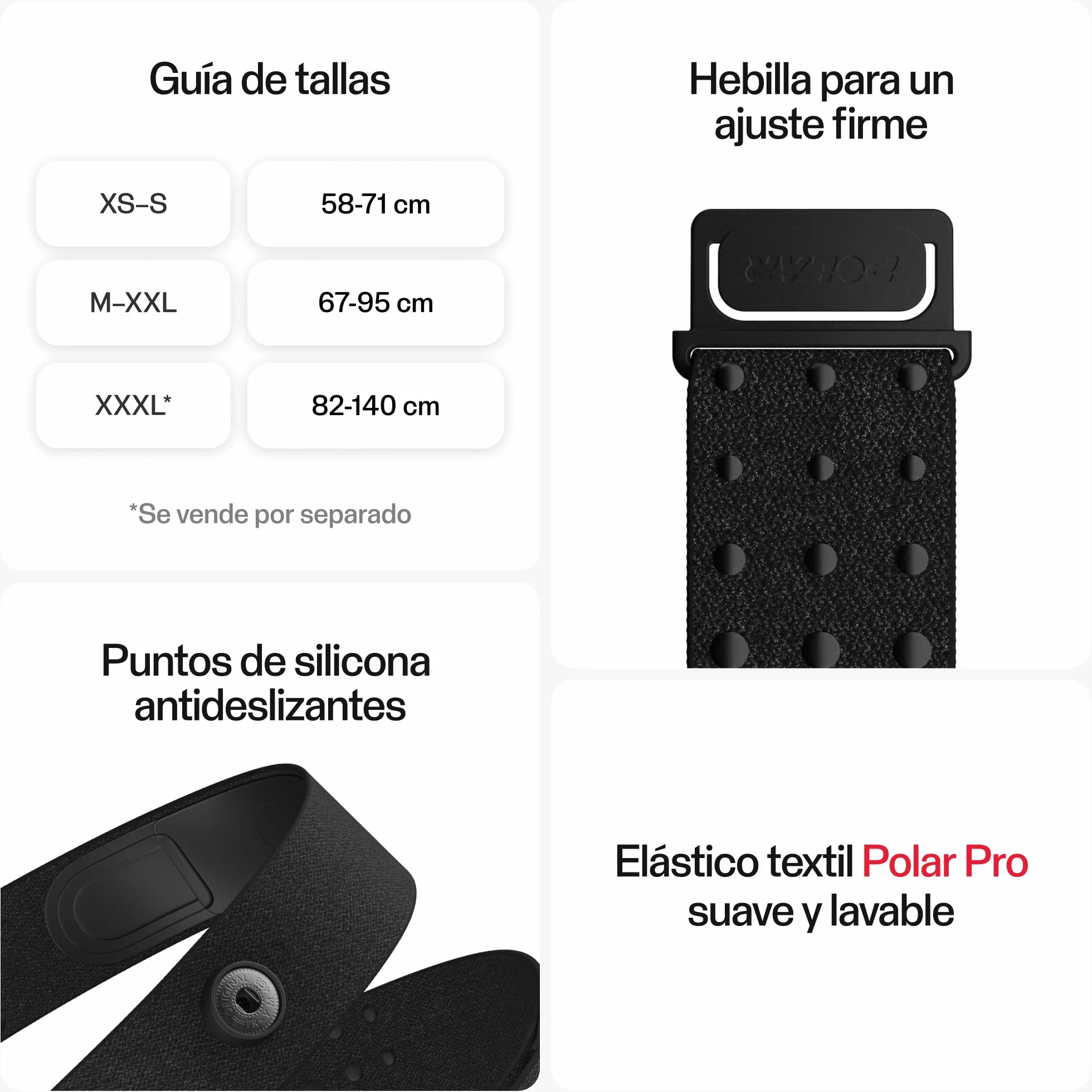 Polar H10 Sensor de Frecuencia Cardíaca Ant+ Bluetooth ECG Resistente al Agua Memoria Interna