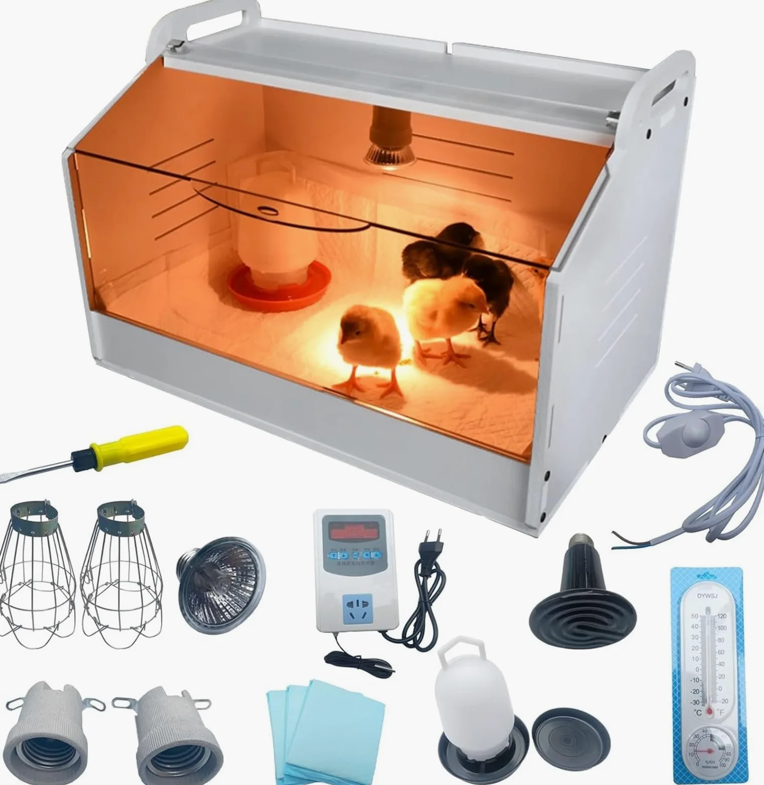 NEZIH Incubadora que mantiene el calor for pollitos, codornices, calentador for mascotas, contenedor for incubar, equipo for incubar en granja, caja de incubación (Size : 78 * 40 * 42cm)