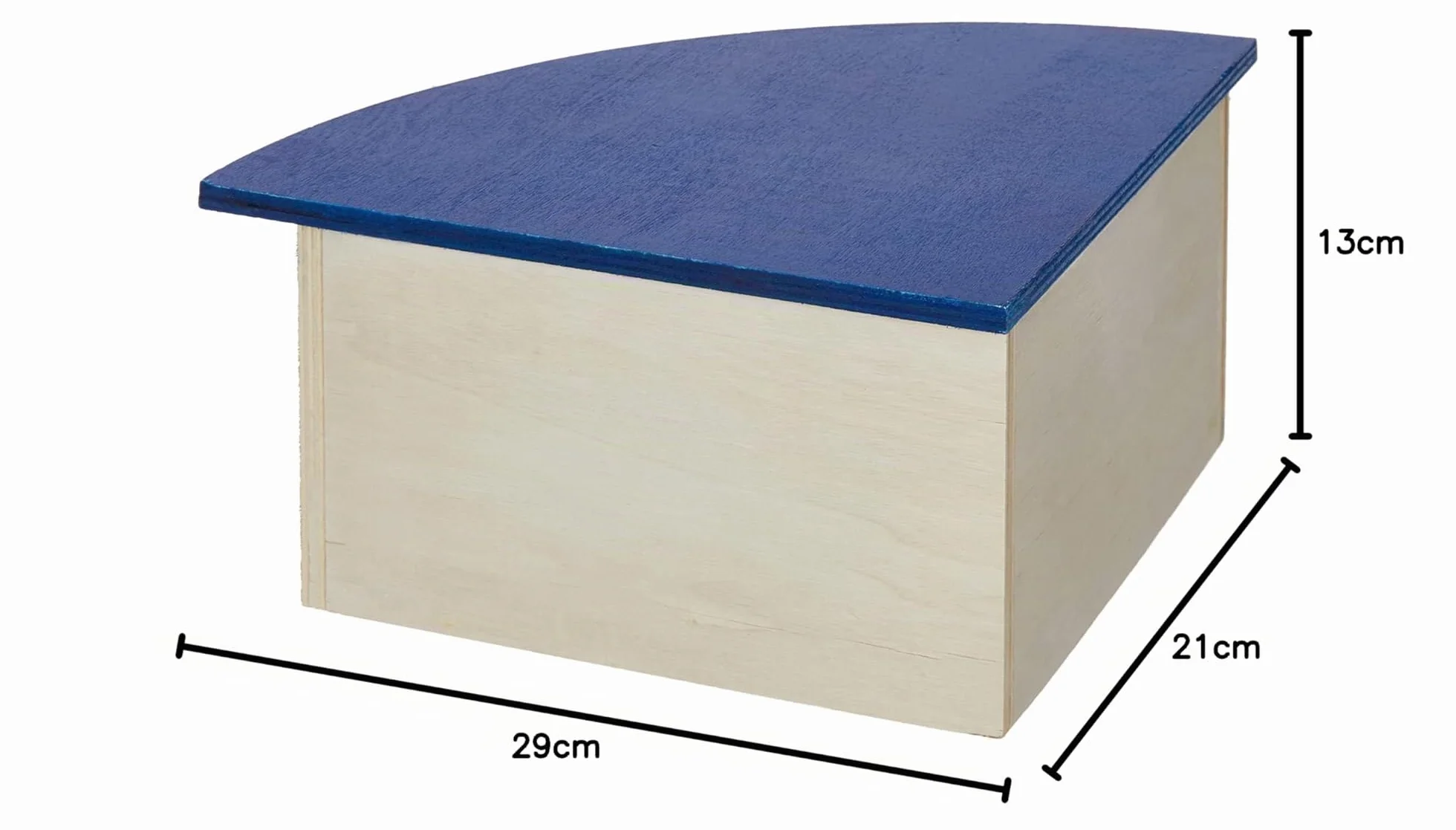 Croci Wood Corner House Blue Rood Casa de Madera para Hámsteres, Mascotas Pequeñas, Cobayas, Forma de Esquina, Techo Azul, 29 x 13 x 21 cm