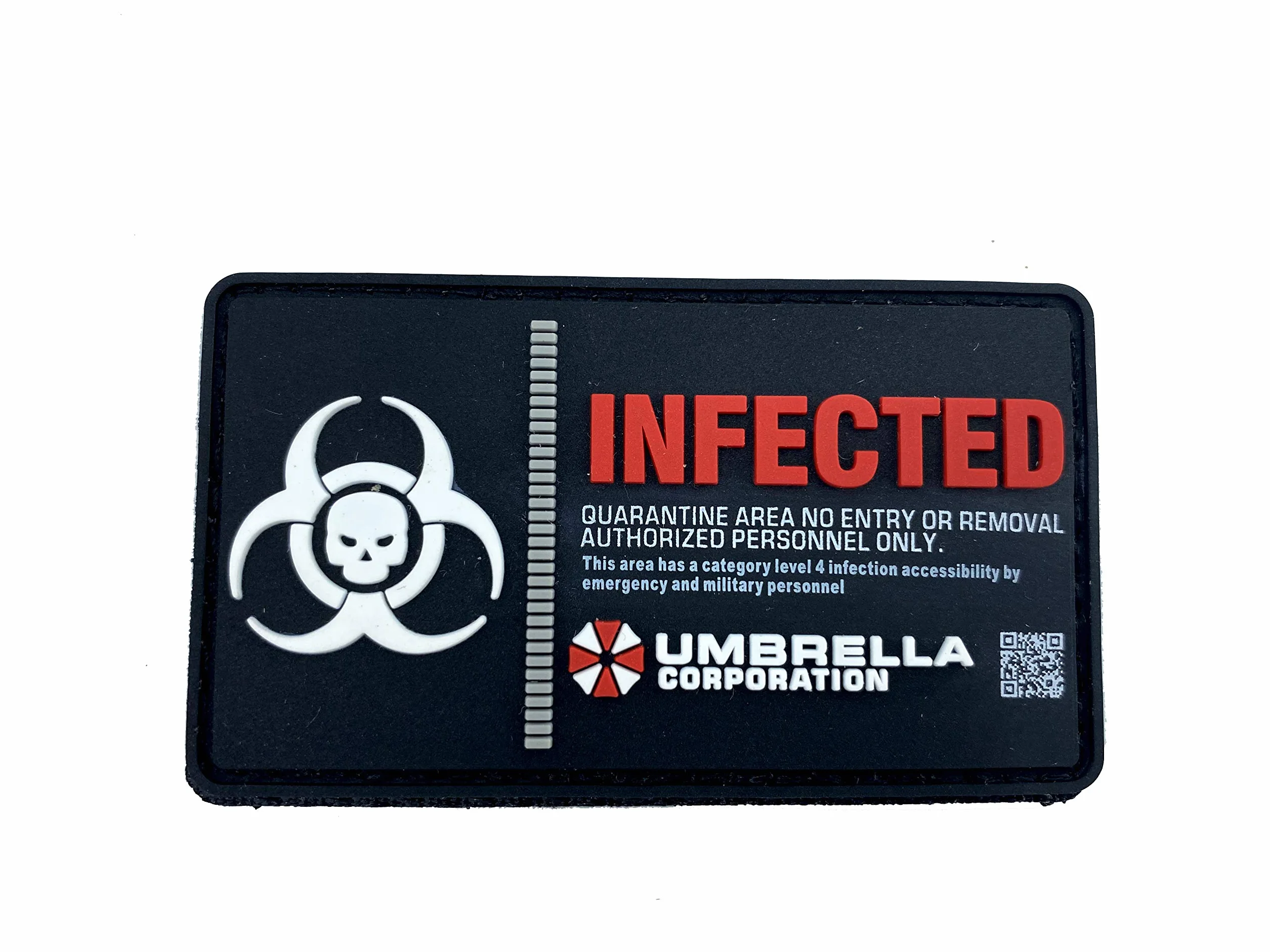 Patch Nation Parche rectangular de PVC para airsoft Paintball Infectado
