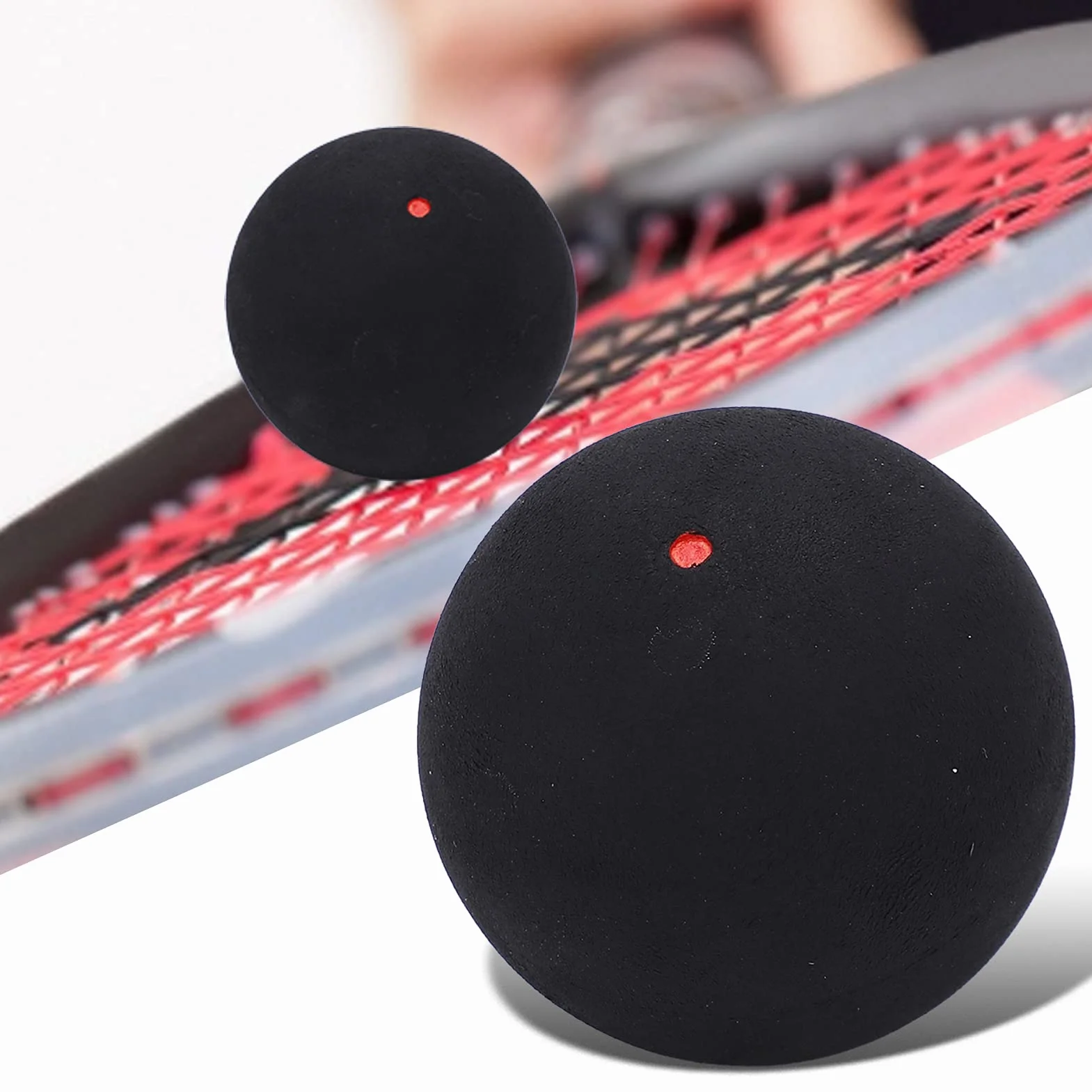 Pelota De Squash Deportiva Resistente Al Desgaste para Principiantes Competencia Entrenamiento Punto Rojo