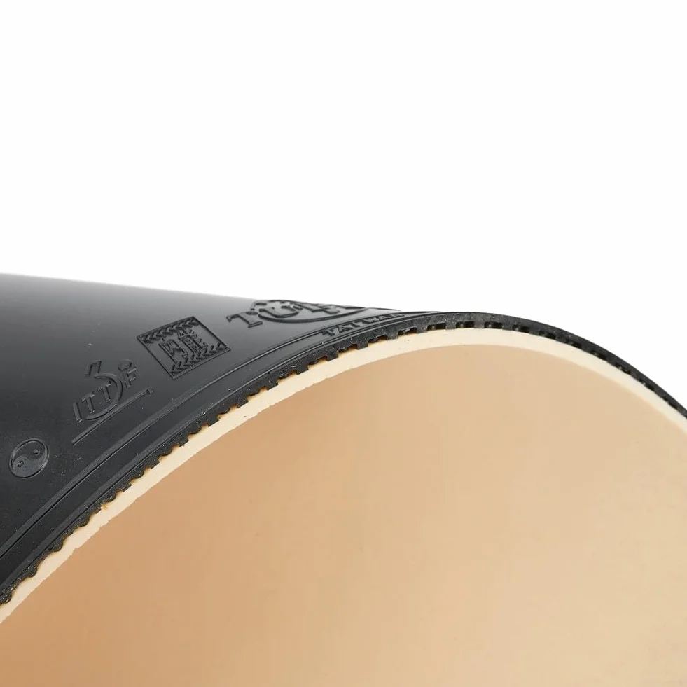 Goma de tenis de mesa esponja dura 2,0-2,2 mm 39 grados ataque rápido negro rojo